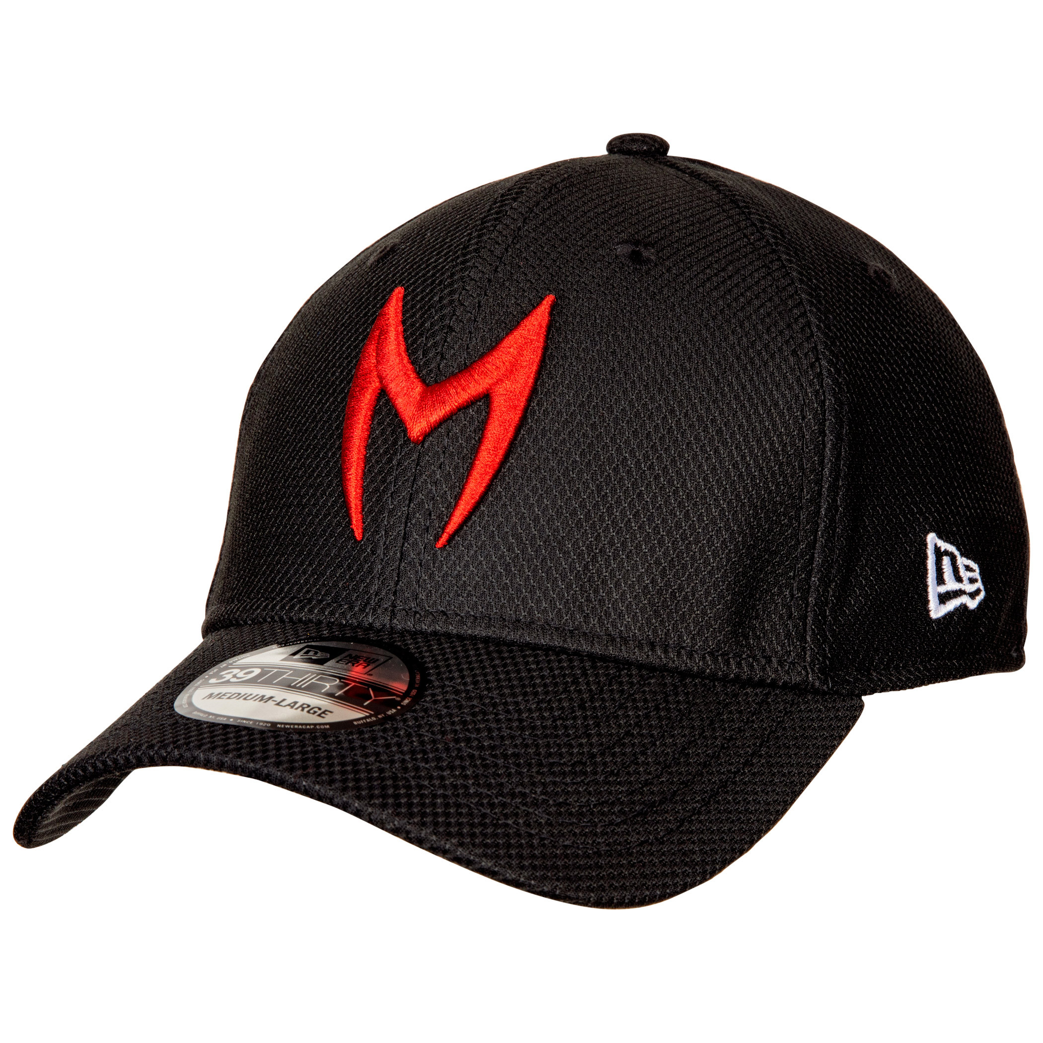 Scarlet Witch Headdress Symbol New Era 39Thirty Fitted Hat, Black