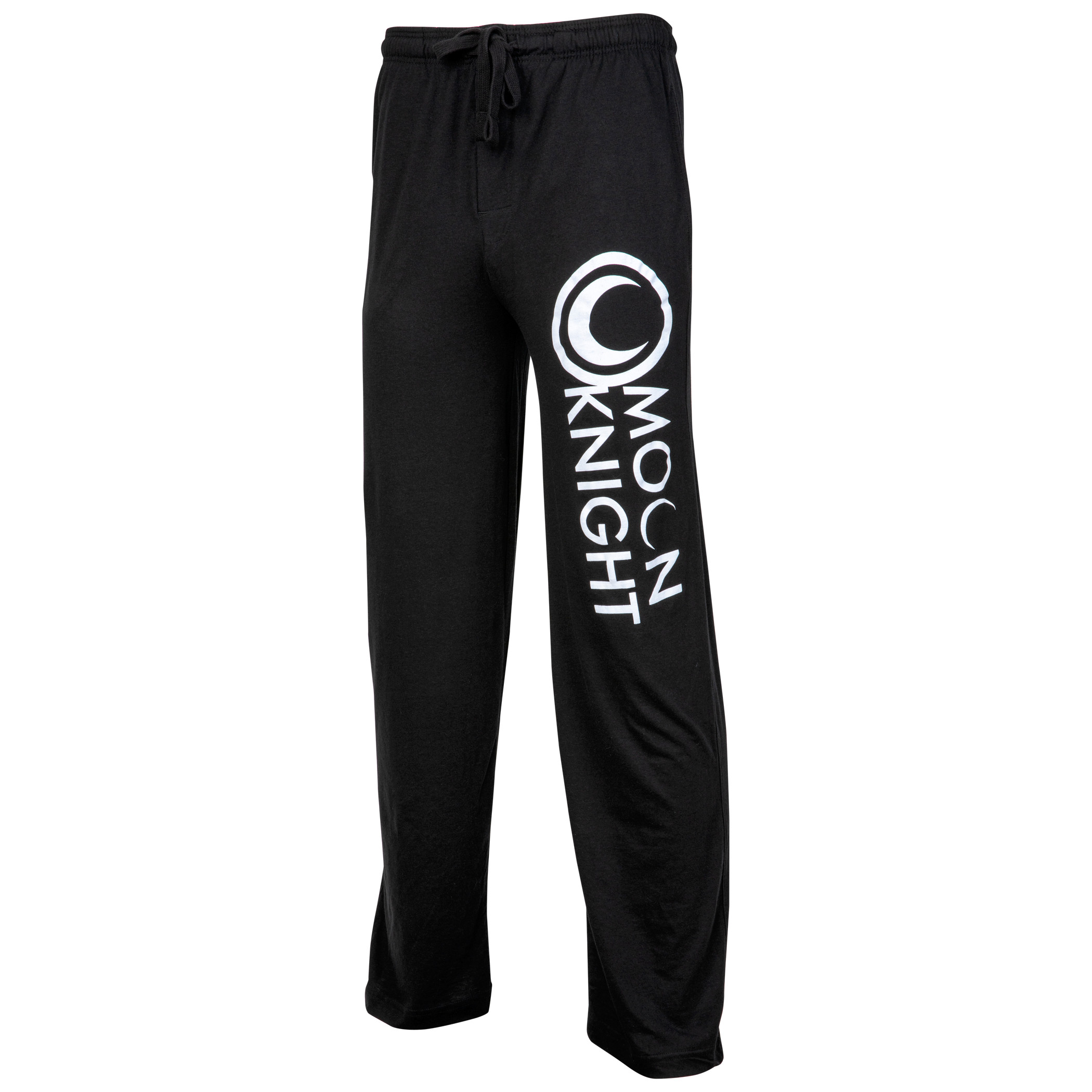 Moon Knight Symbol and Text Unisex Sleep Pants, Black