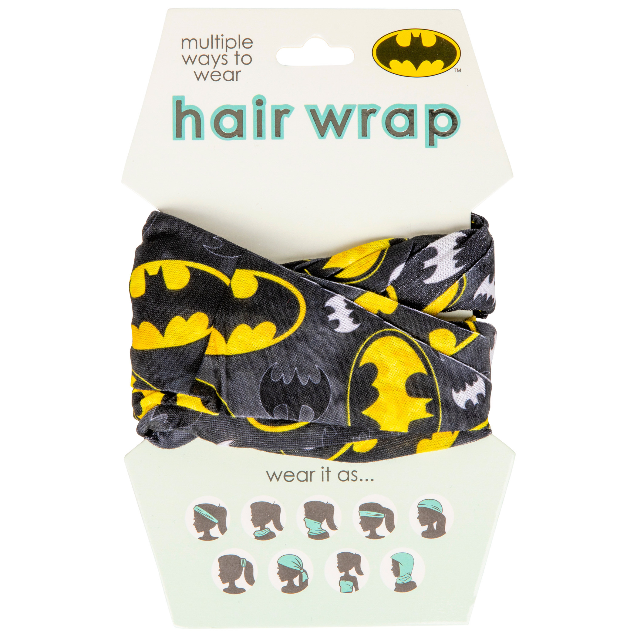 Batman Classic Symbol Face Mask and Hair Wrap, Multi-Color