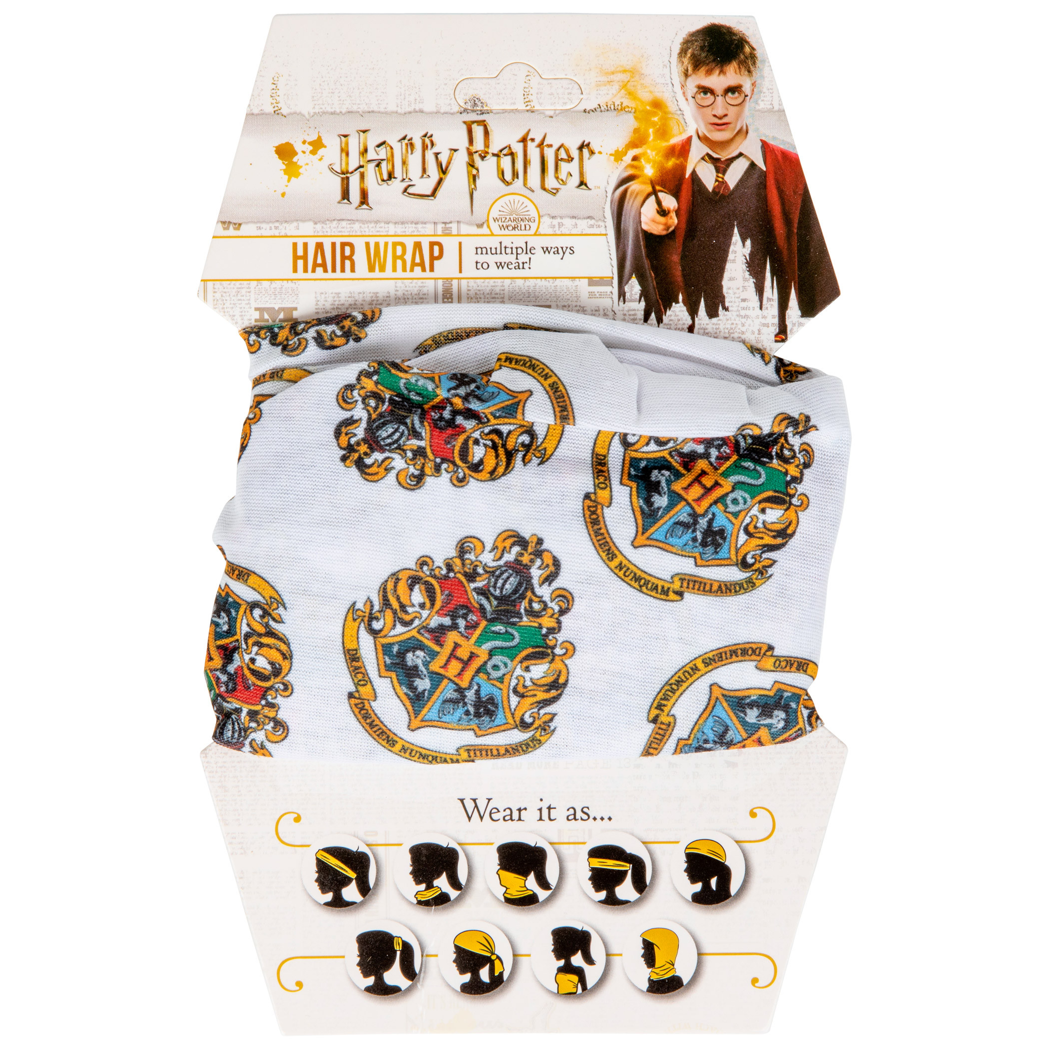 Harry Potter Hogwarts Face Mask and Hair Wrap, Multi-Color