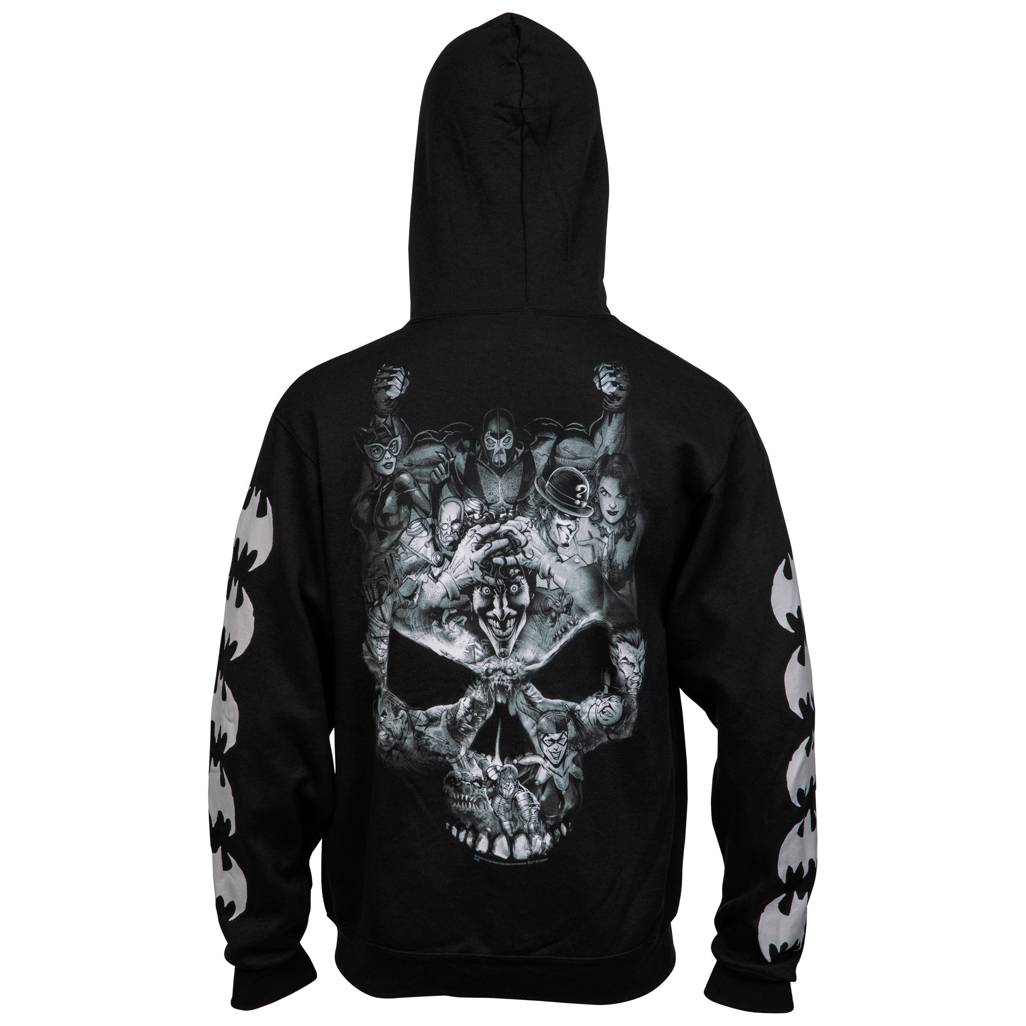 Batman Character Skull Hoodie, Black