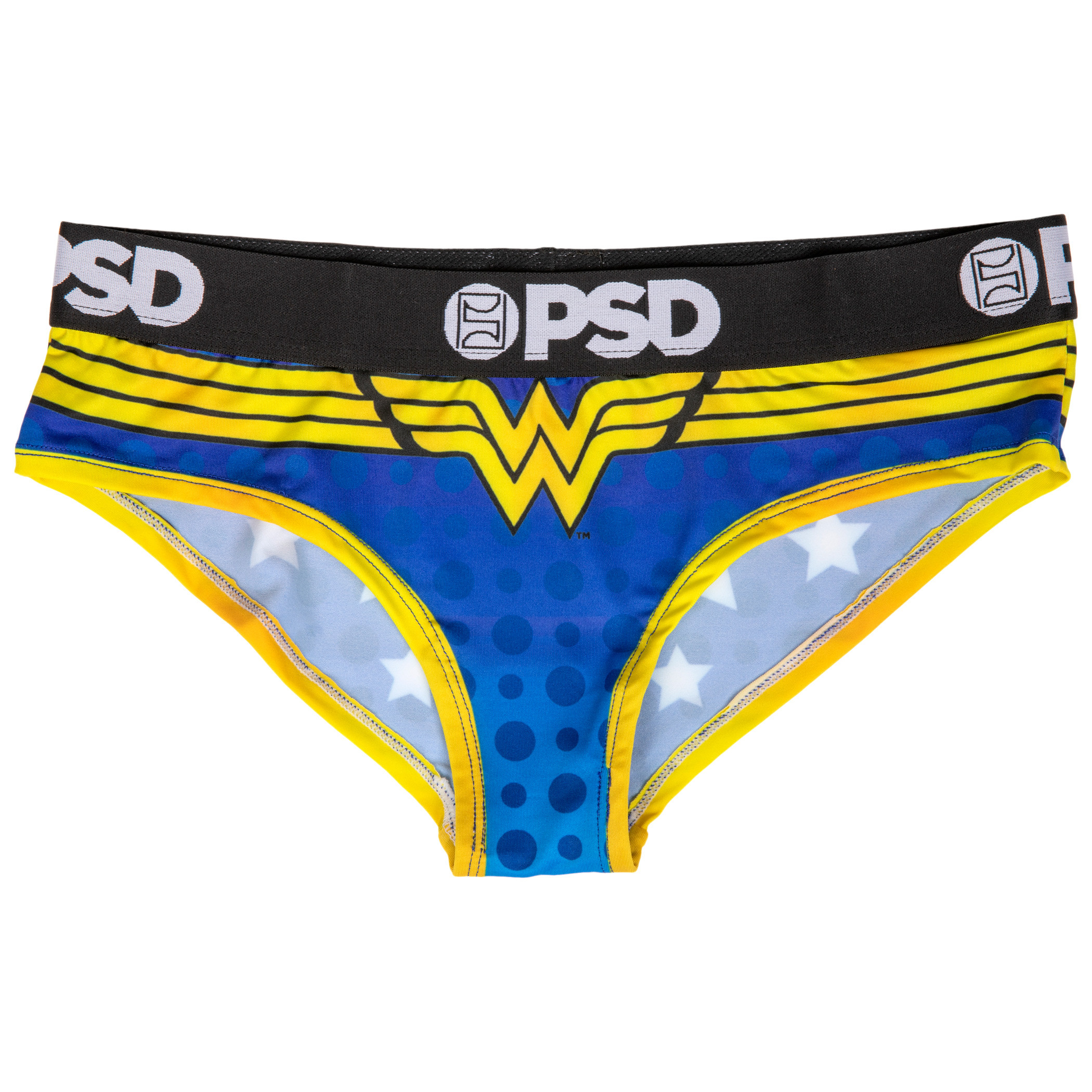 DC Wonder Woman Symbol Microfiber Blend Classic Cheeky Women's Underwear, Blue