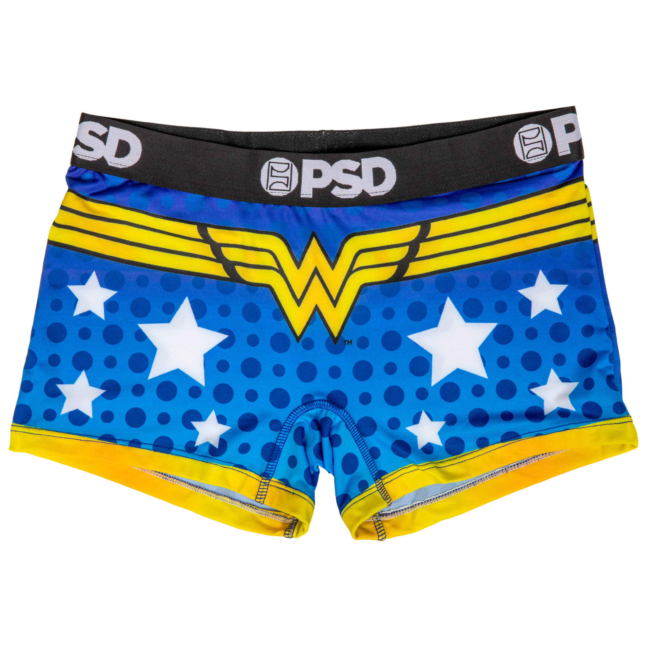 DC Wonder Woman Symbol Microfiber Blend Boy Shorts Underwear, Multi-Color