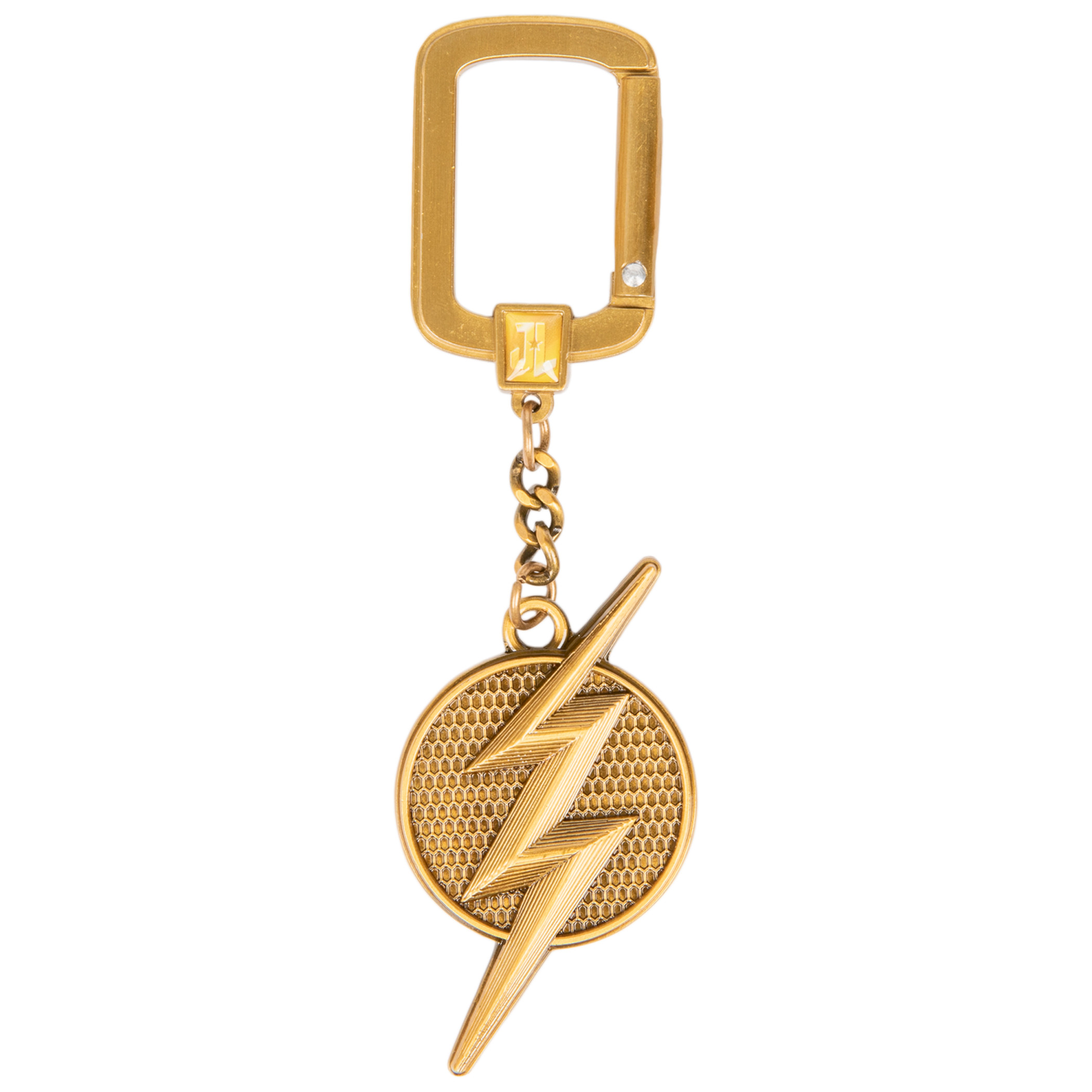 The Flash Justice League Gold Logo Keychain, Gold