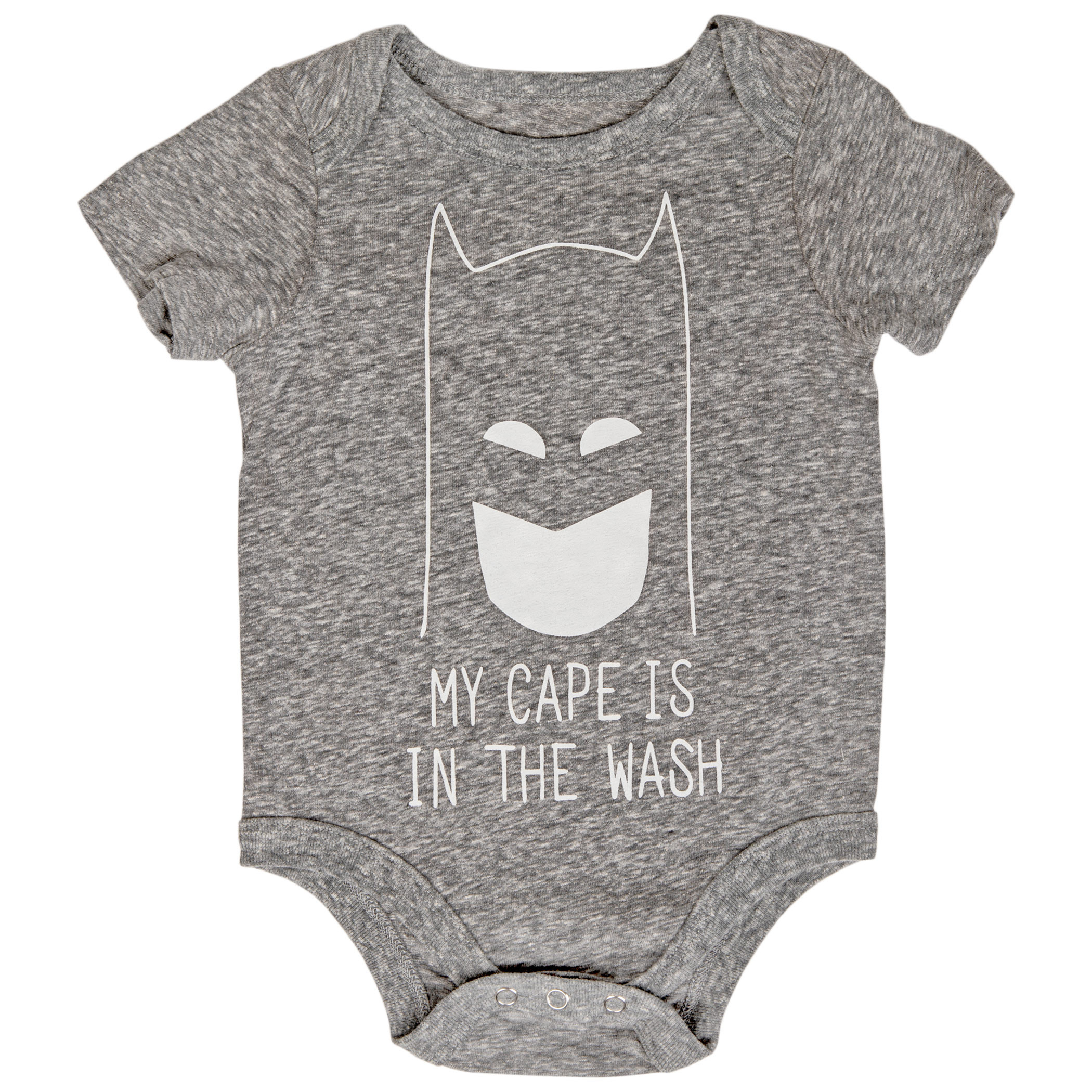 Batman My Cape is in the Wash Infant Snapsuit, Grey