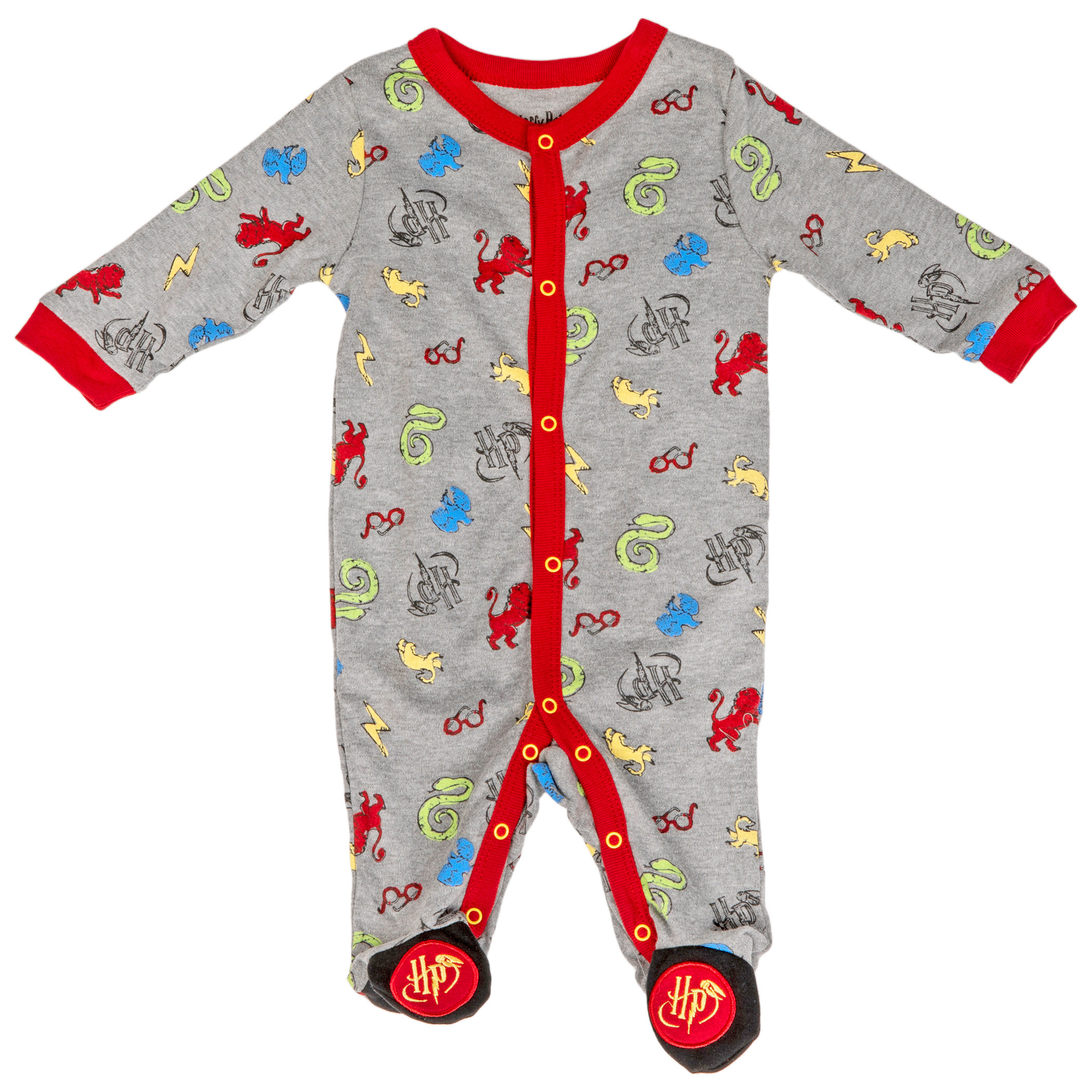 Harry Potter Infant Footed Snapsuit, Multi-Color