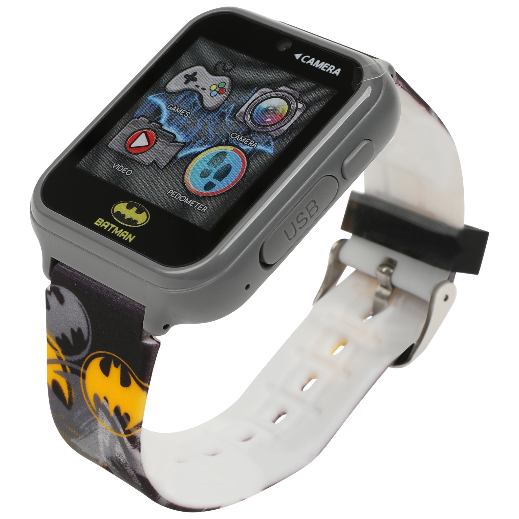 Batman Symbols All Over Accutime Kids Interactive Watch, Black
