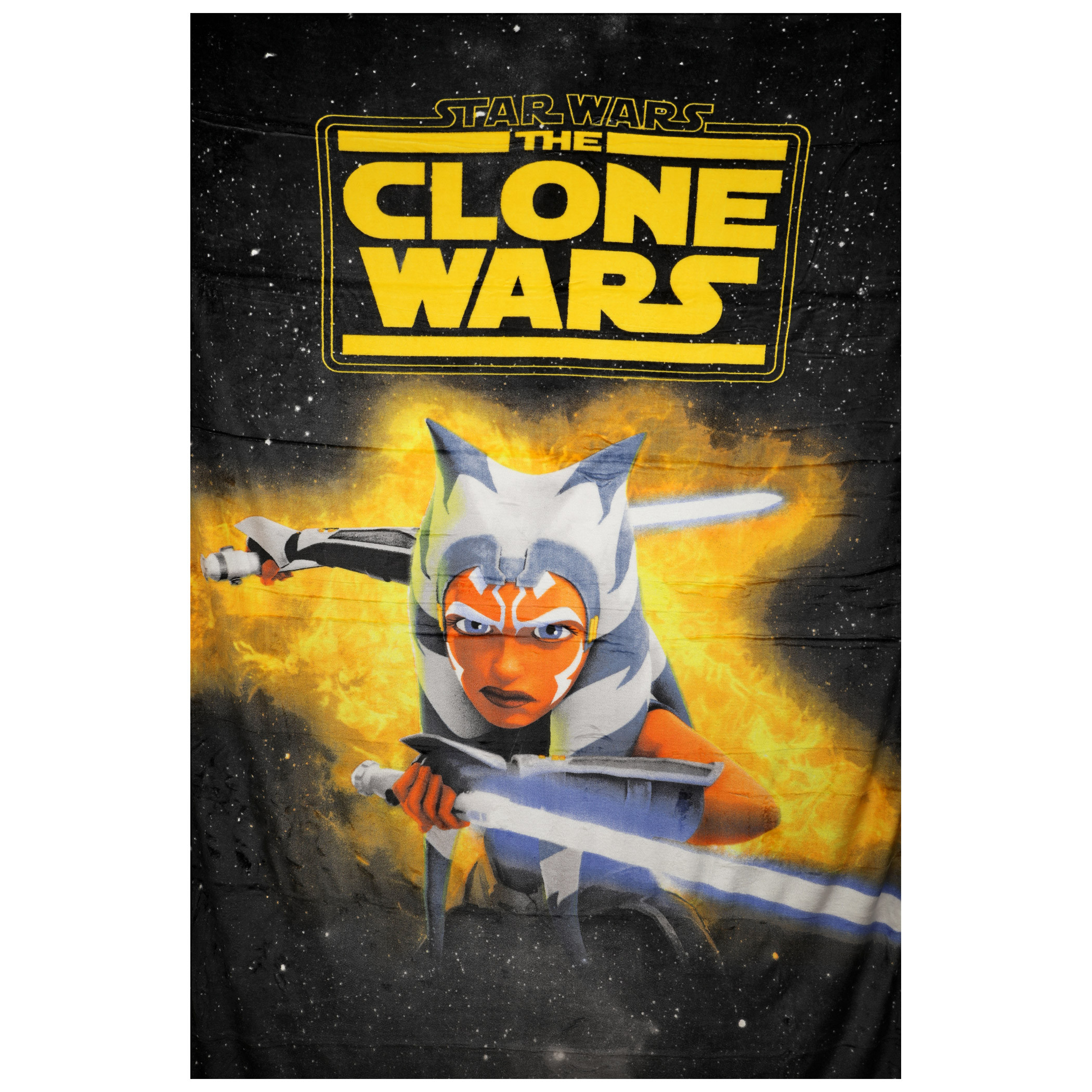 Star Wars Clone Wars Ahsoka Fierce Blanket, Black
