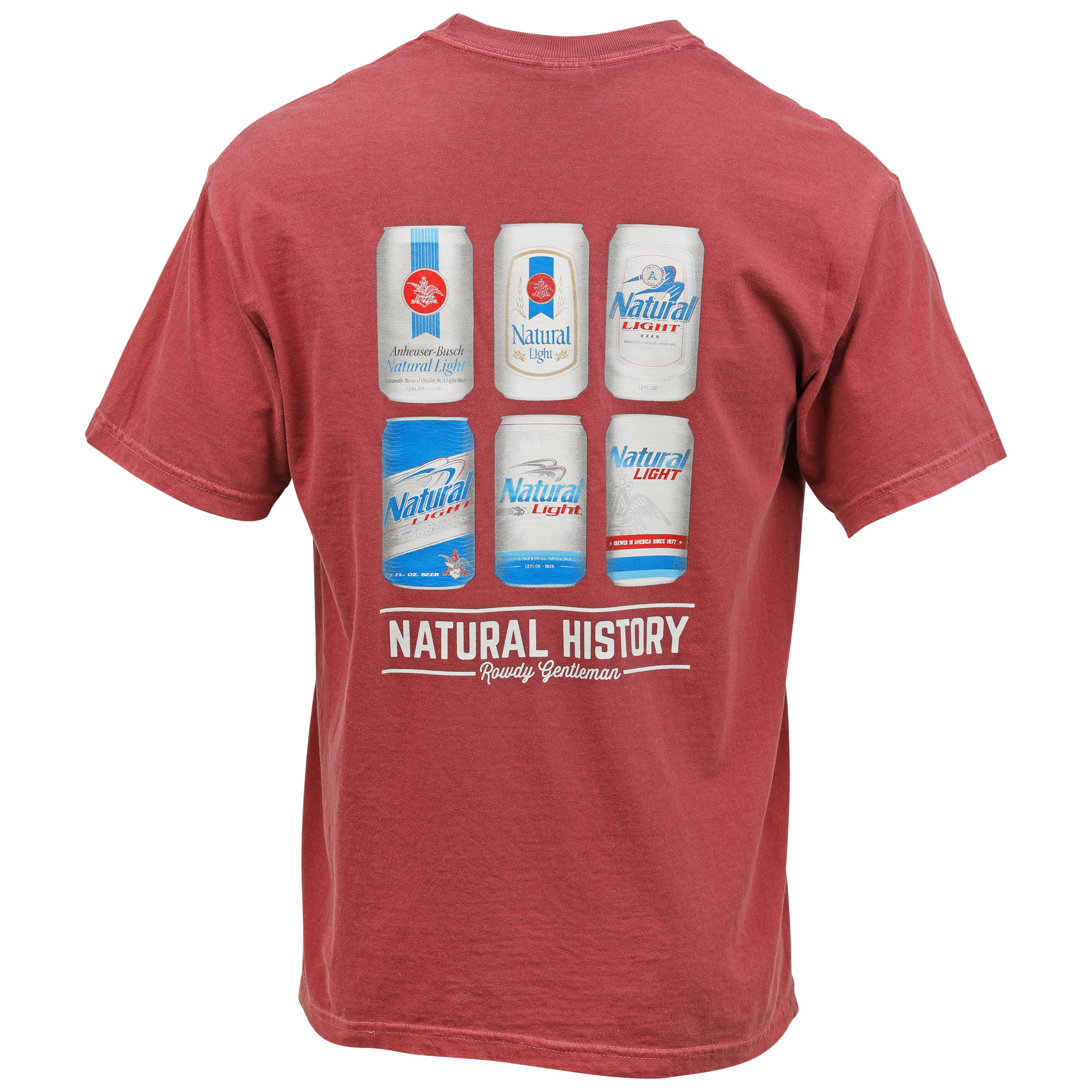 Natural Light Beer Natural History Pocket T-Shirt