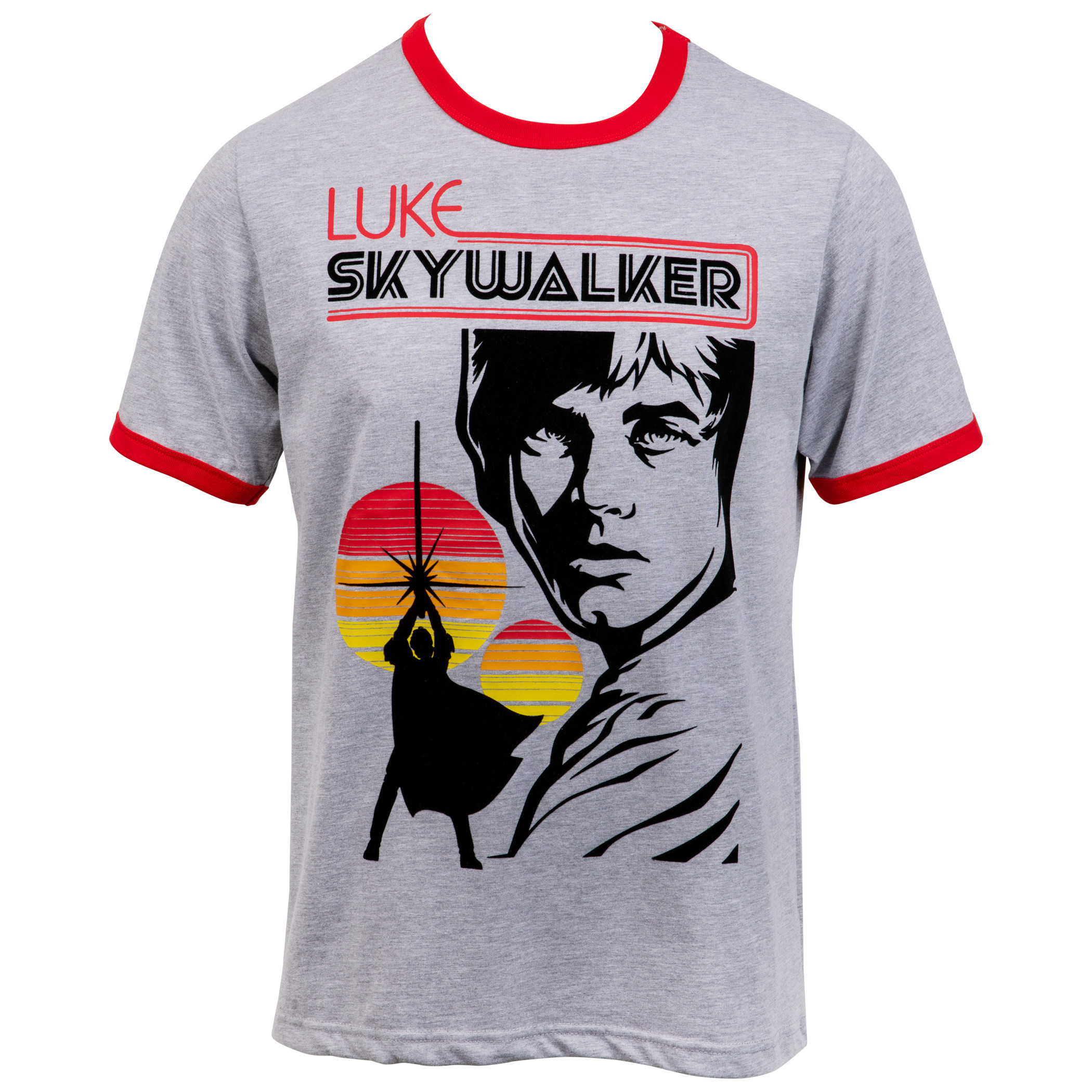 Star Wars Luke Skywalker Ringer T-Shirt, Grey