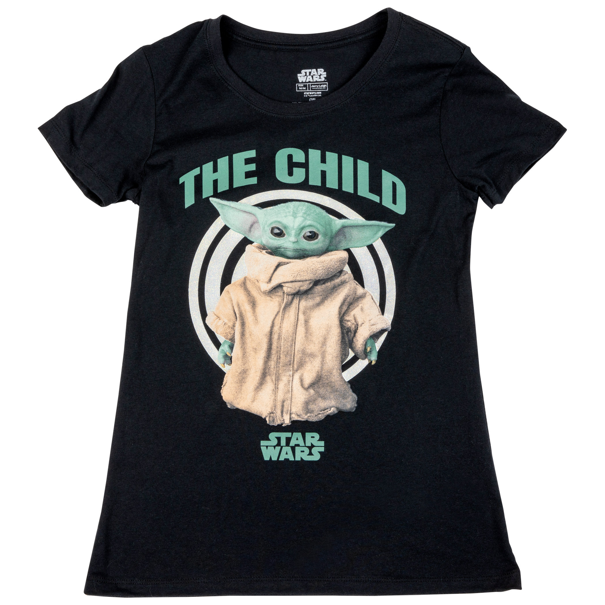 Star Wars The Mandalorian The Child Bullseye T-Shirt, Black