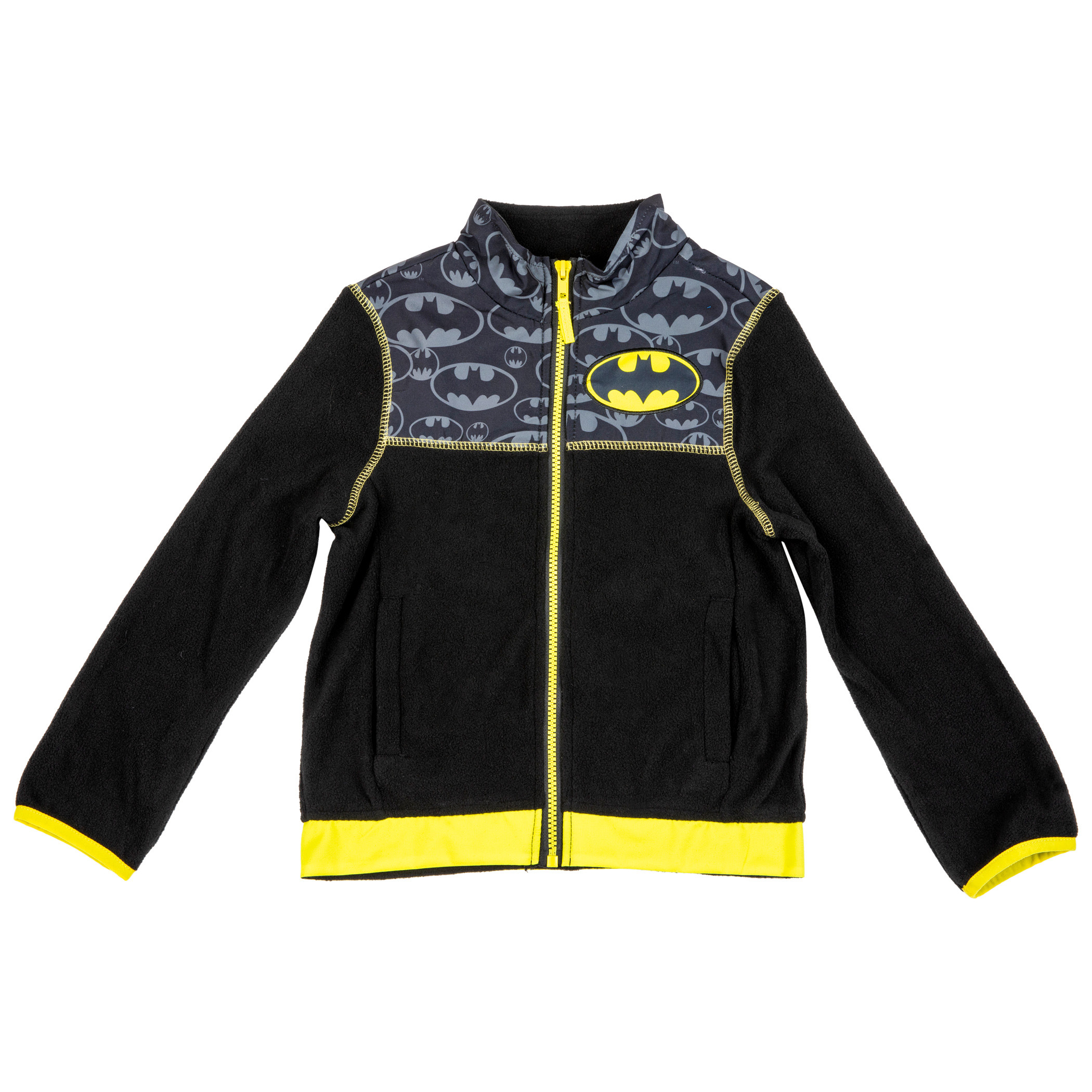 Batman Symbols All Over Kids Coat, Black