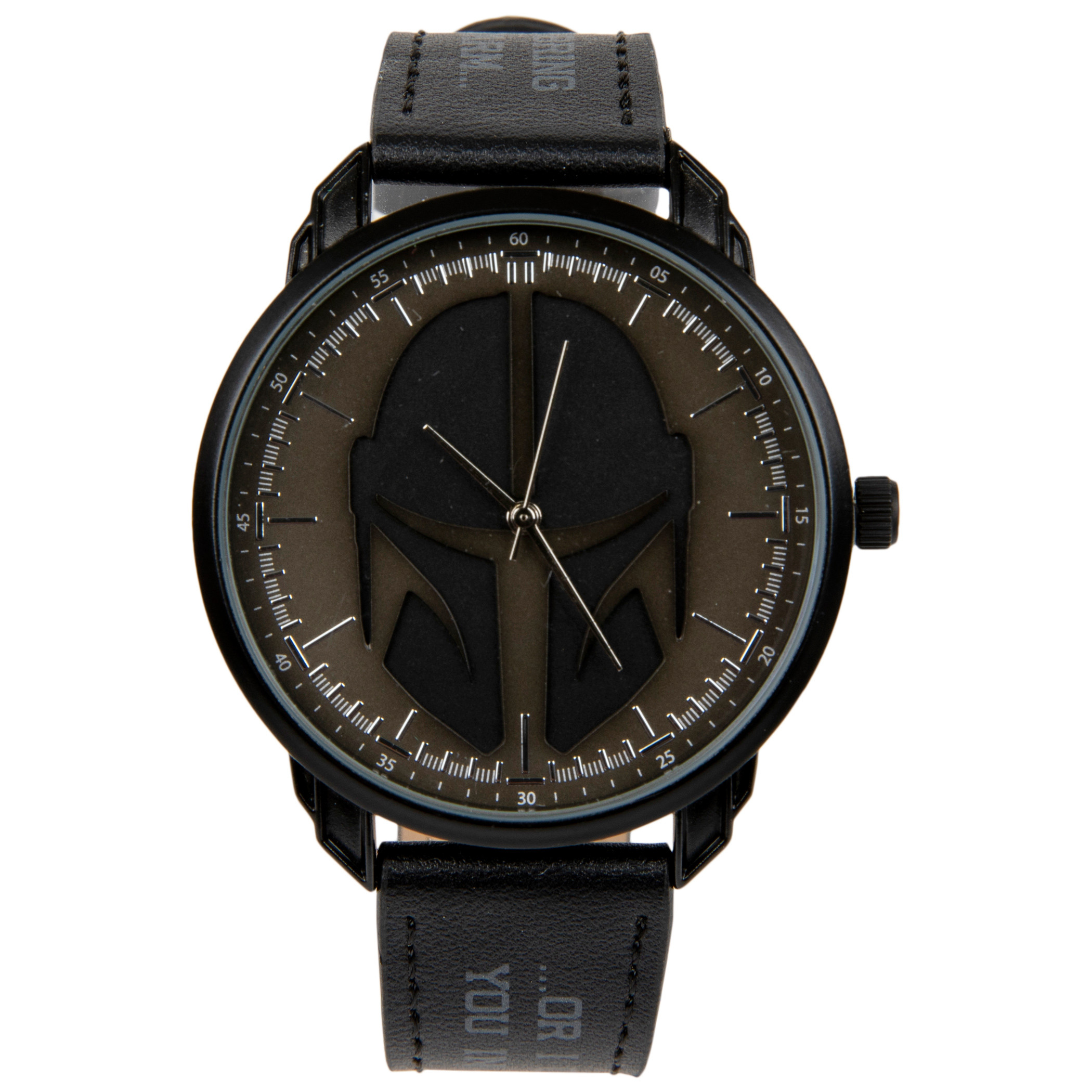 Star Wars The Mandalorian Helmet Symbol Watch, Black