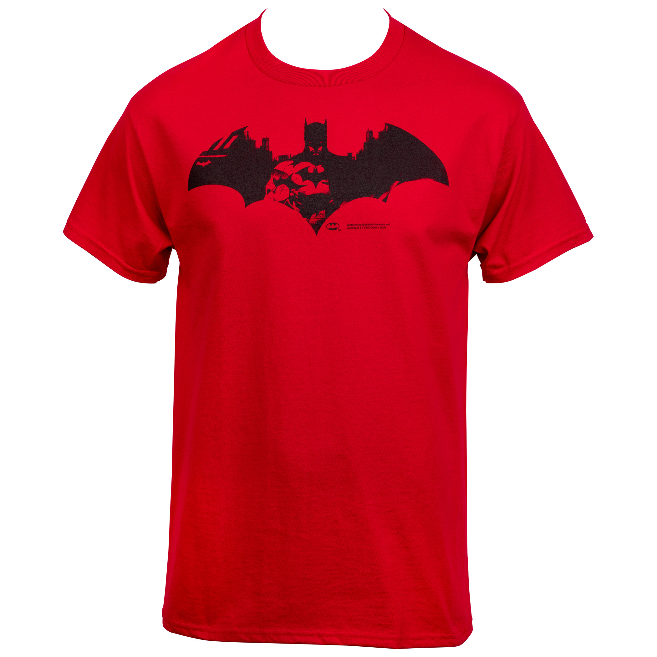 Batman Red City Symbol T-Shirt, Red
