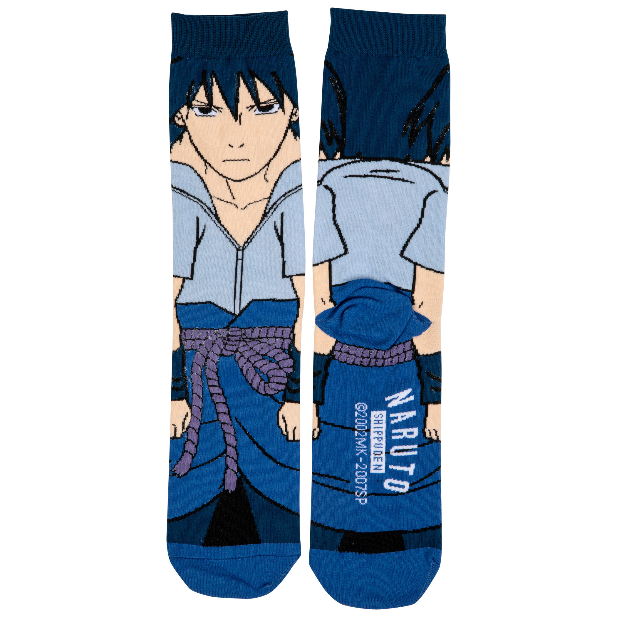 Naruto Sasuke 360 Character Crew Socks, Multi-Color