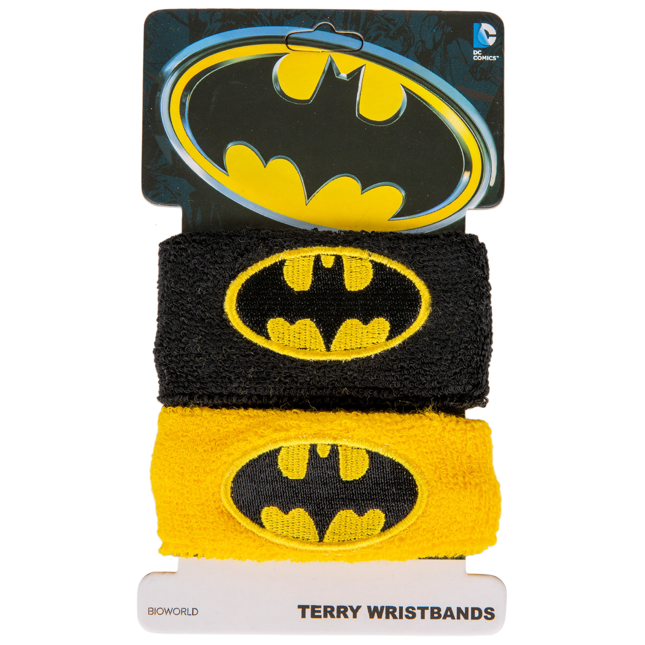 Batman Classic Symbol Two-Pair Pack of Wristbands, Blue