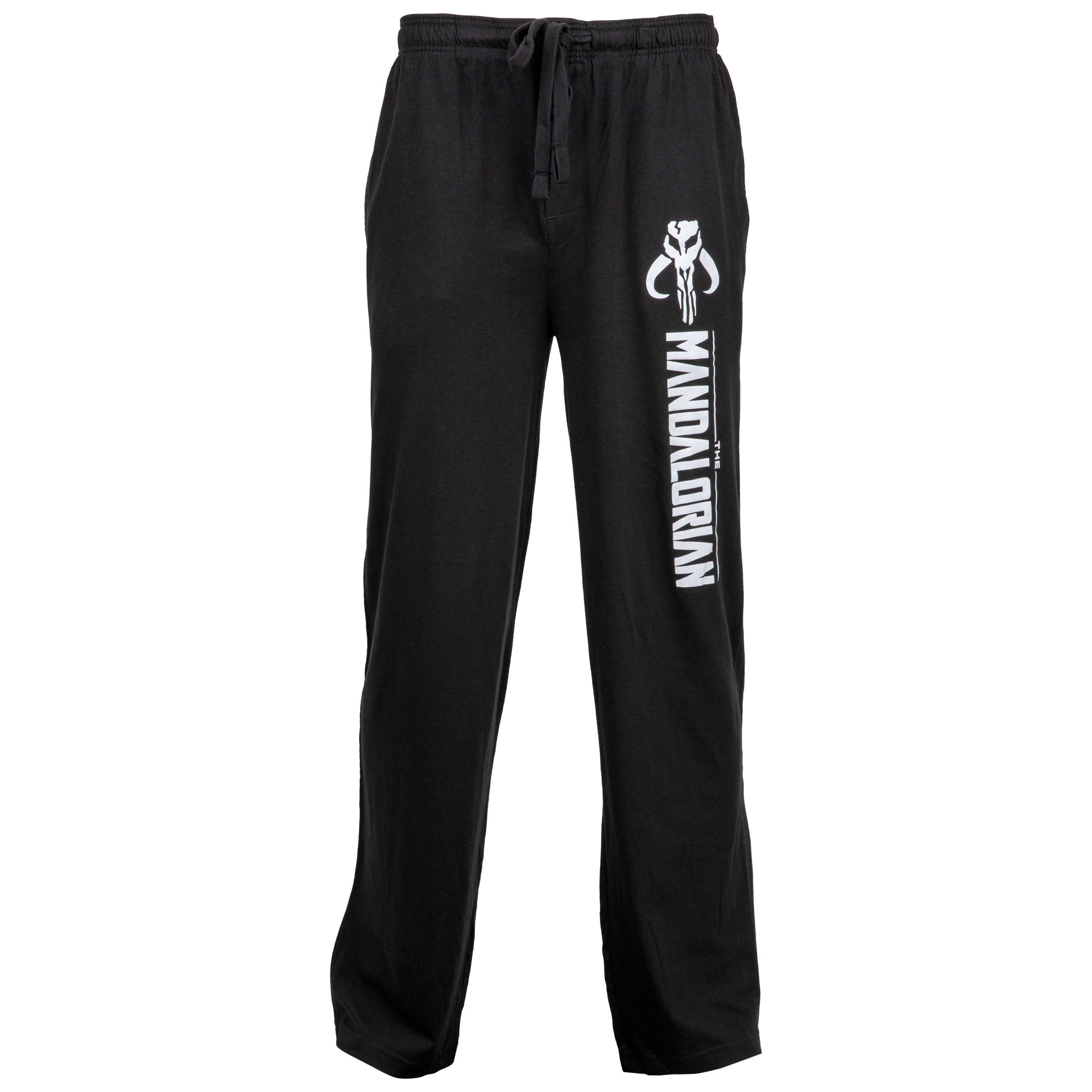 Star Wars The Mandalorian Symbol and Text Unisex Sleep Pants, Black