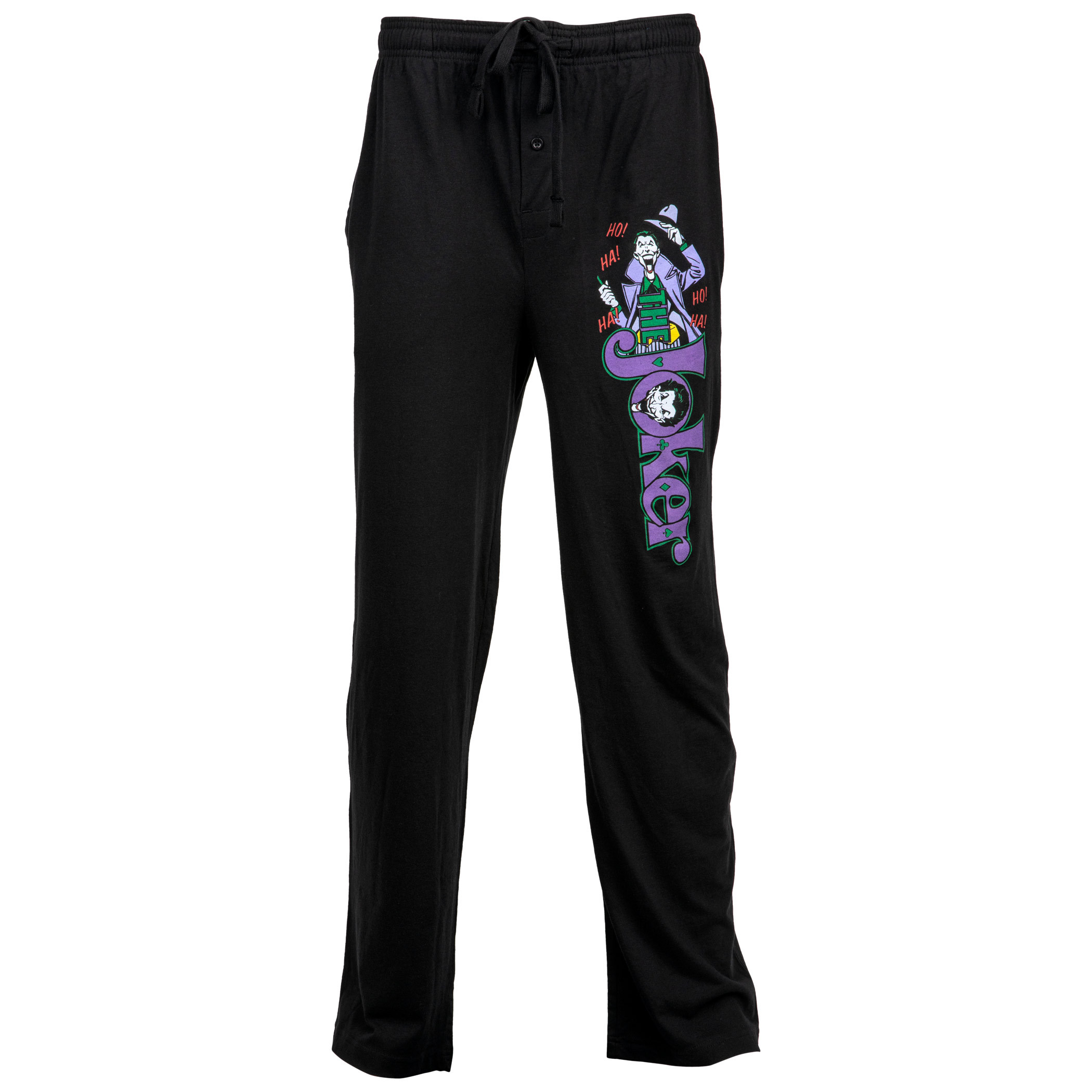 The Joker Character Over Text Unisex Sleep Pants, Black