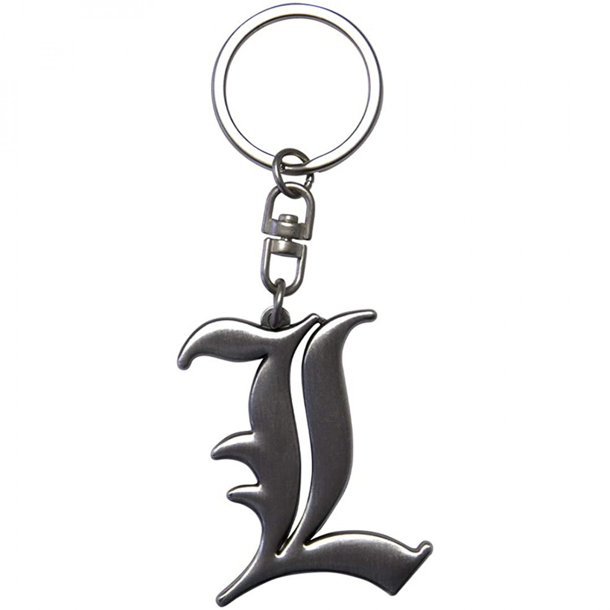Death Note L Symbol 3D Keychain, Black