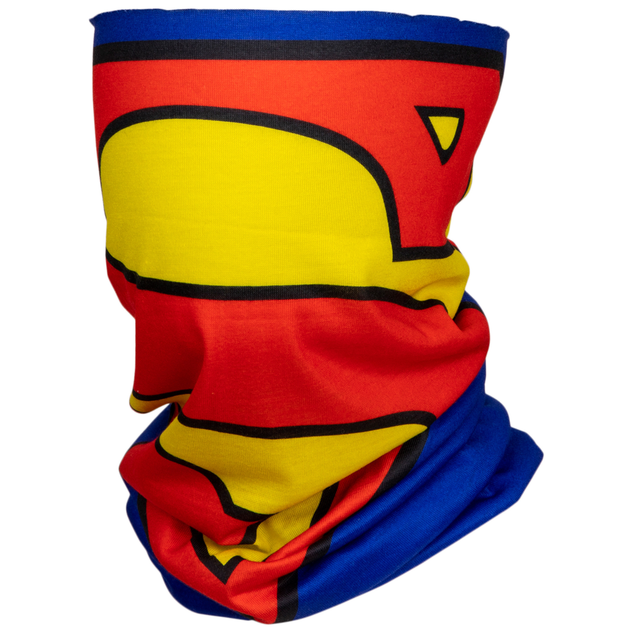 Superman Character Costume Full Face Tubular Bandana Gaiter, Blue
