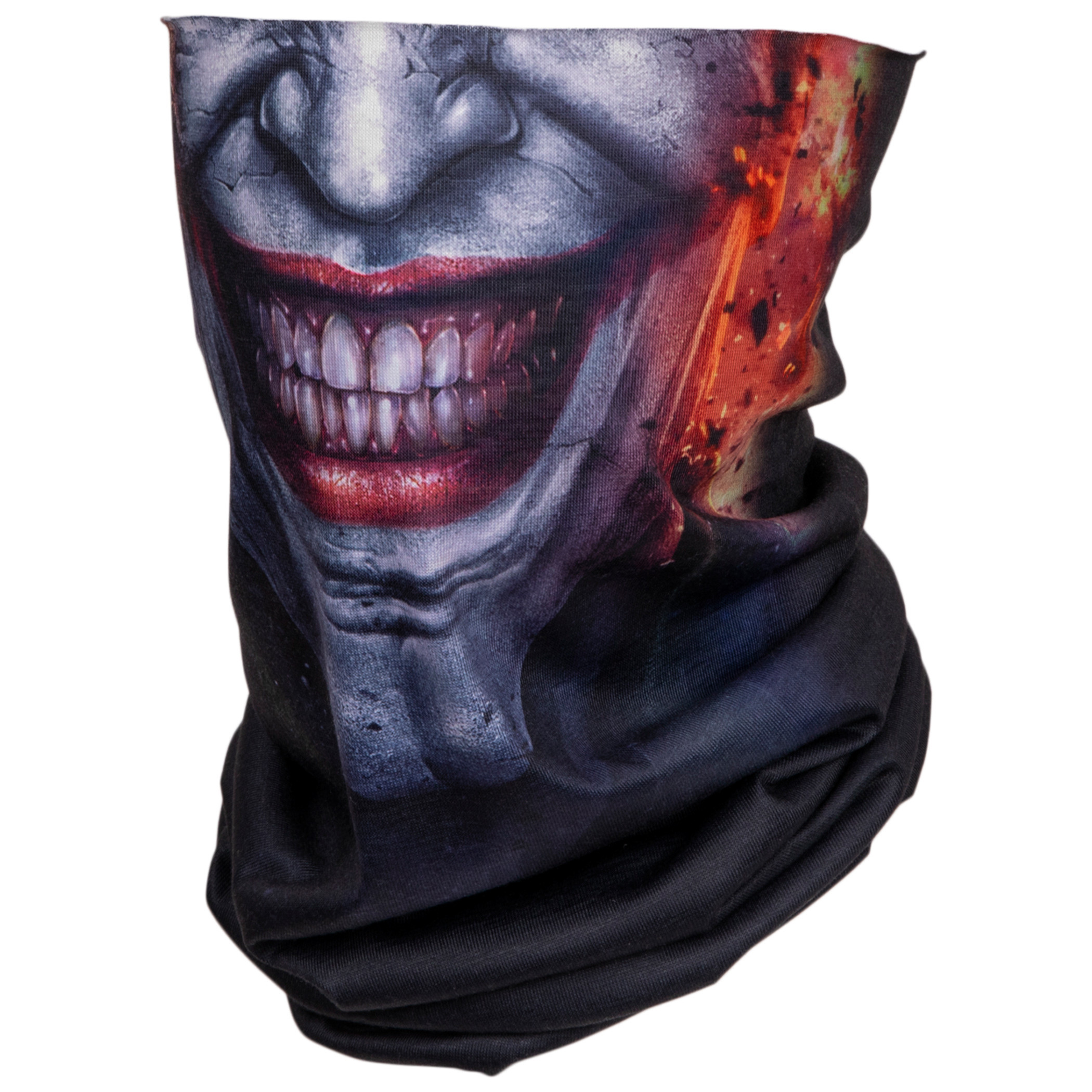 Joker Character Costume Full Face Tubular Bandana Gaiter, Multi-Color