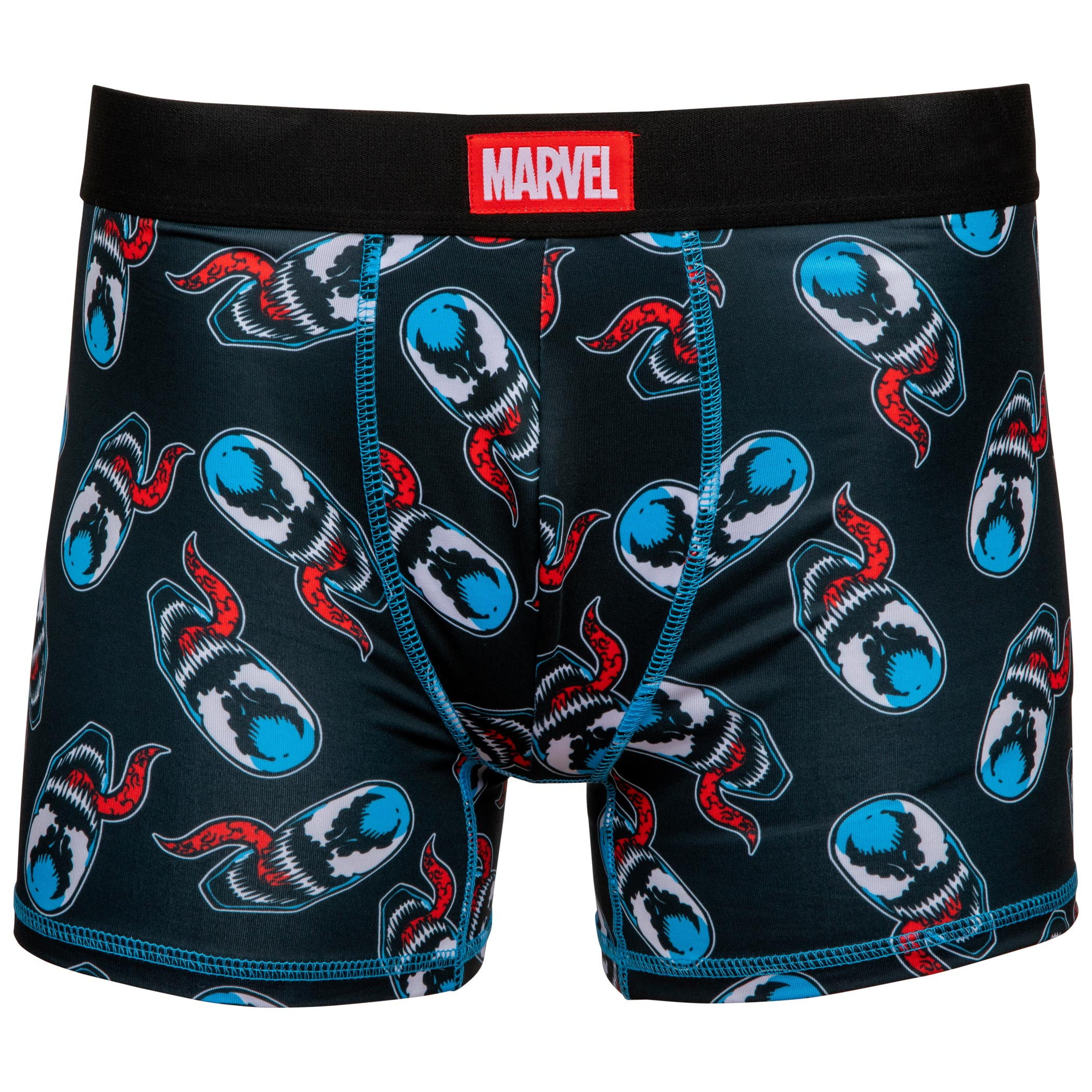Venom All Over Head Men's Underwear Boxer Briefs, Black