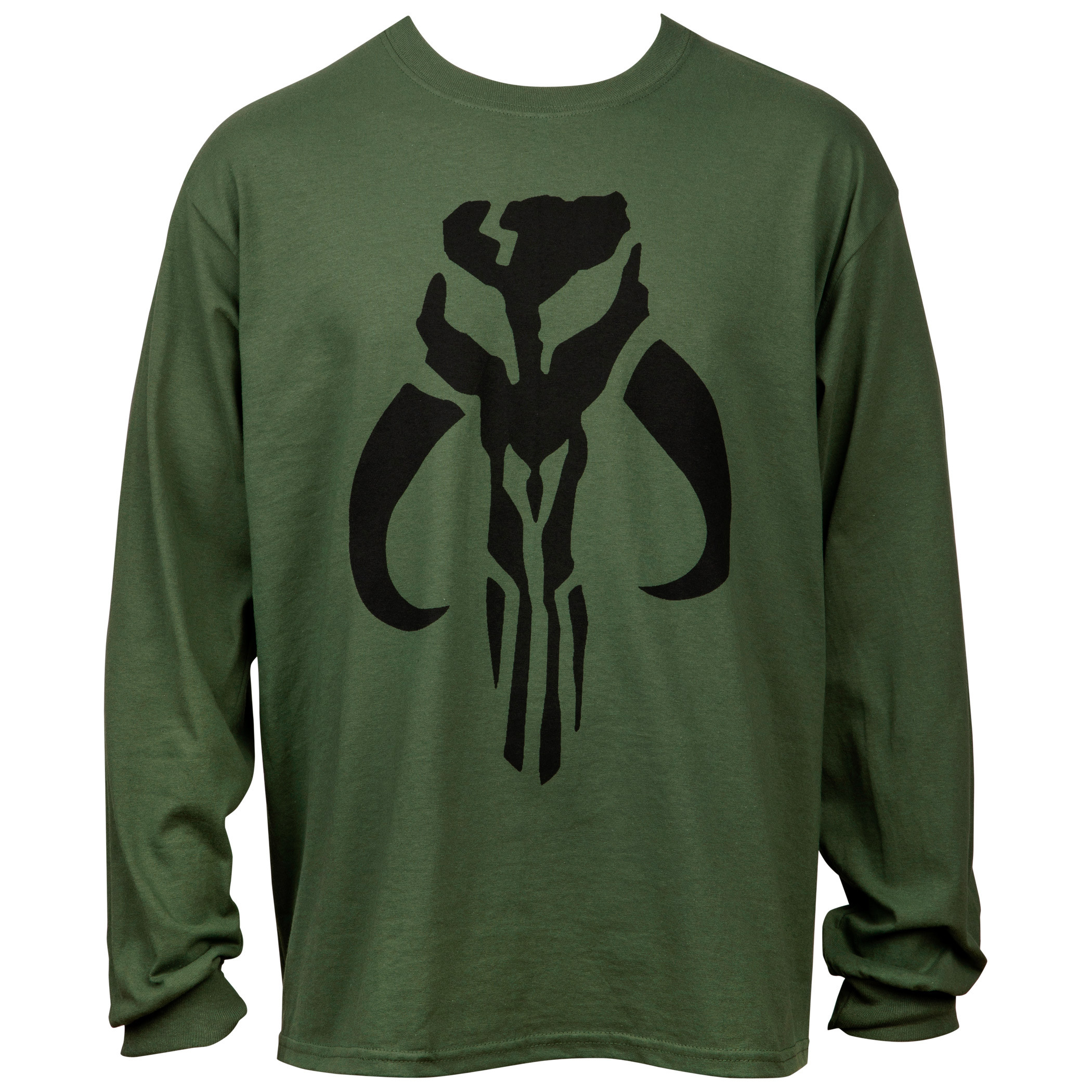 Star Wars The Mandalorian Logo Army Green Long Sleeve Shirt, Green