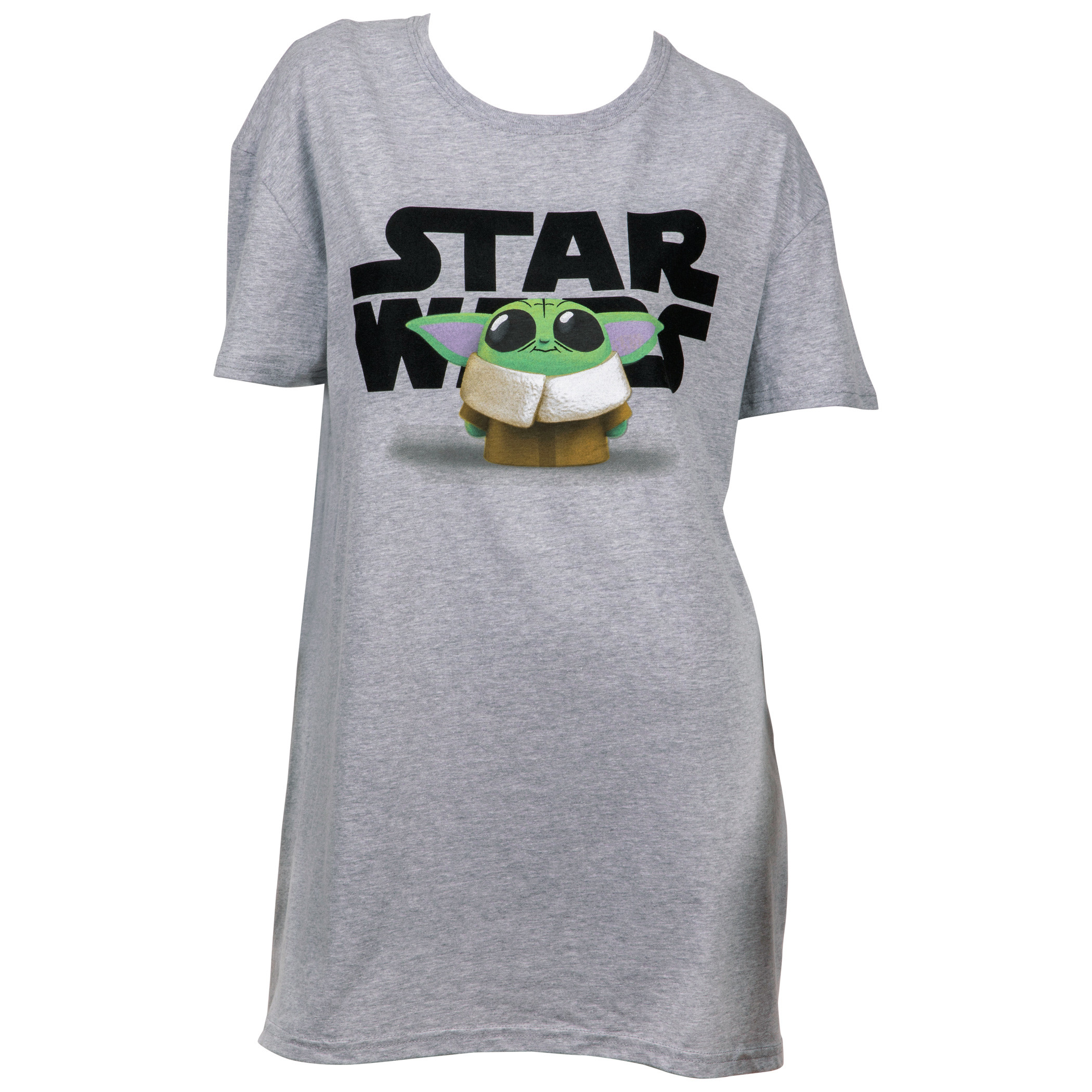 Star Wars The Mandalorian The Child Chibi Sleep Shirt, Grey