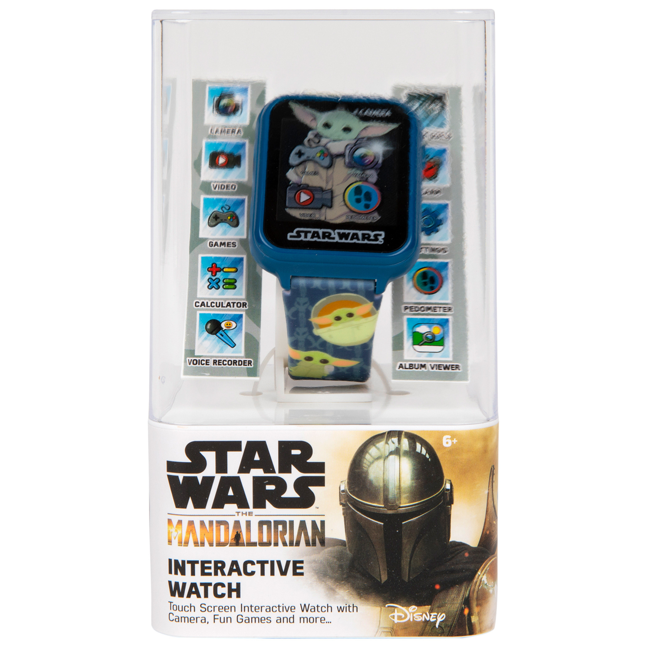 Accutime Star Wars The Mandalorian and The Child Heads Interactive Kids Watch, Blue