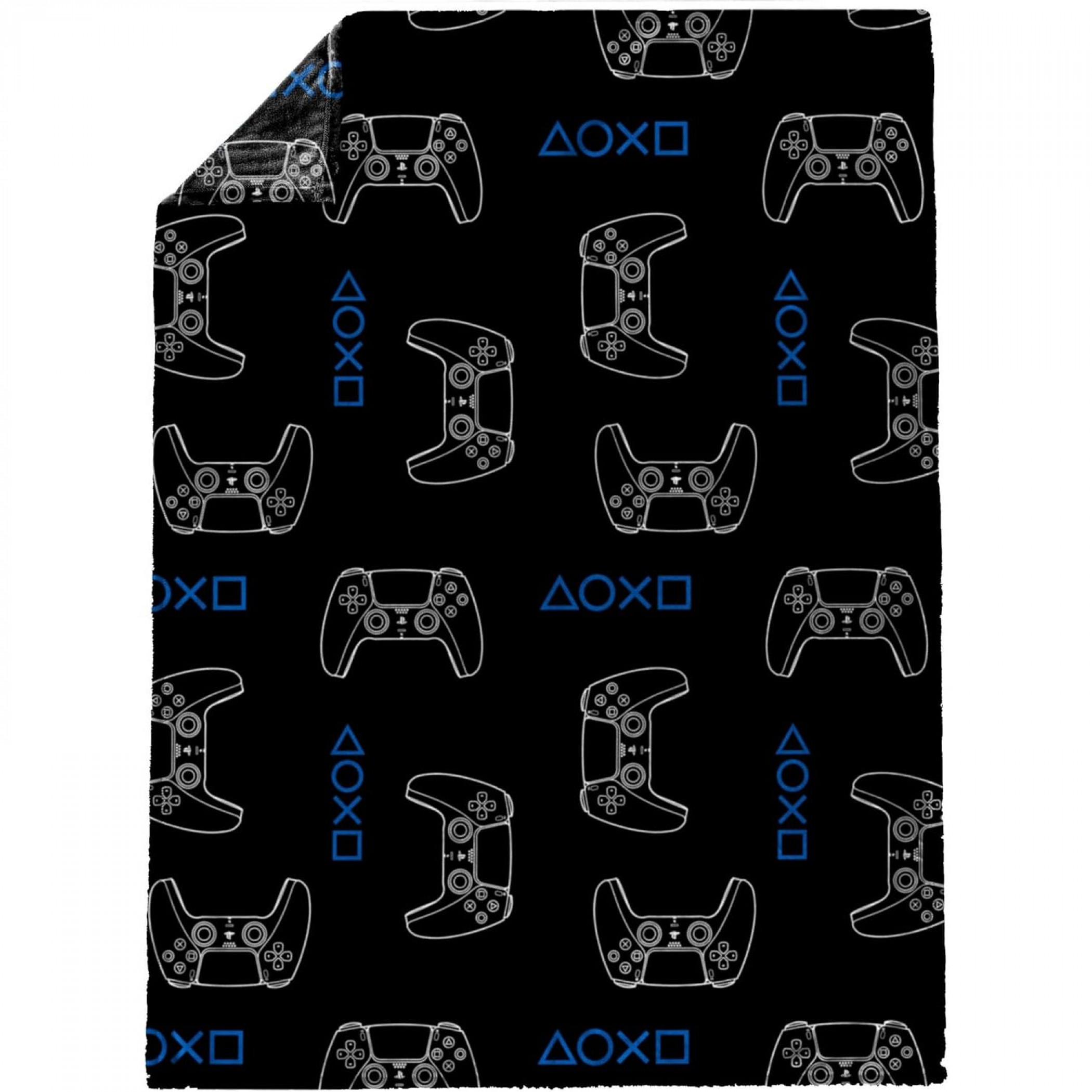 Playstation Controllers and Buttons 46' X 60' Throw Blanket, Black