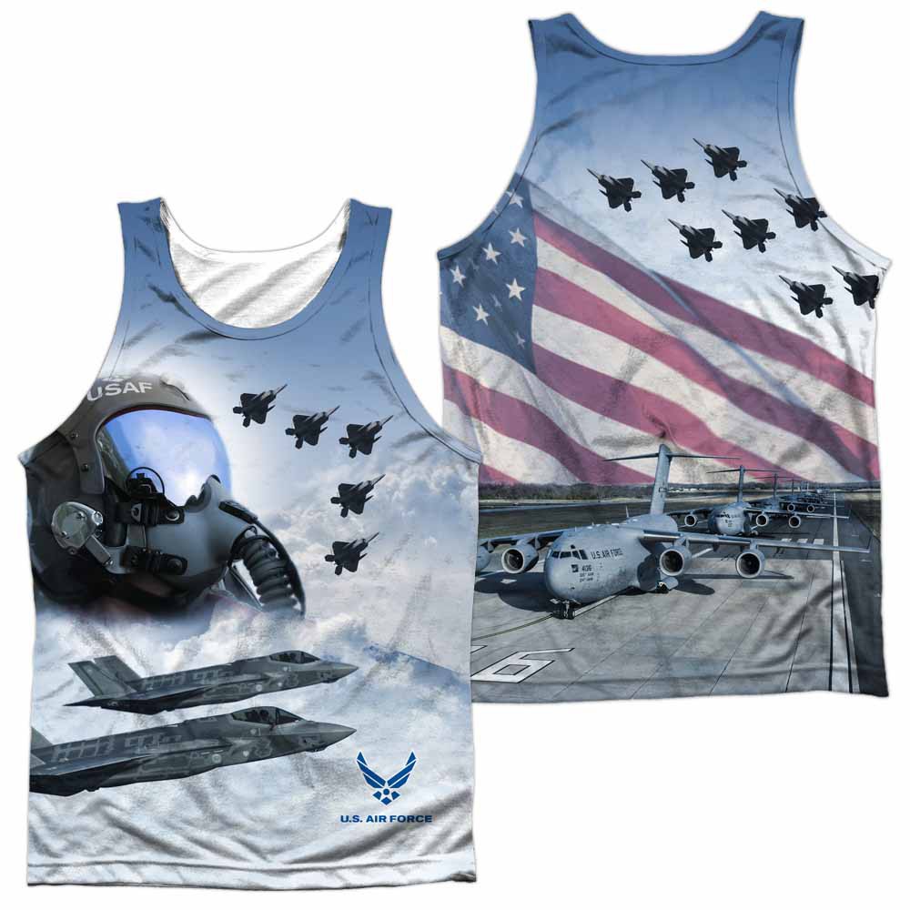Air Force Pilot WHITE Sublimation Tank Top