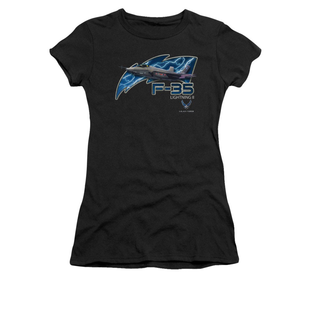 US Air Force F35 Black Juniors T-Shirt