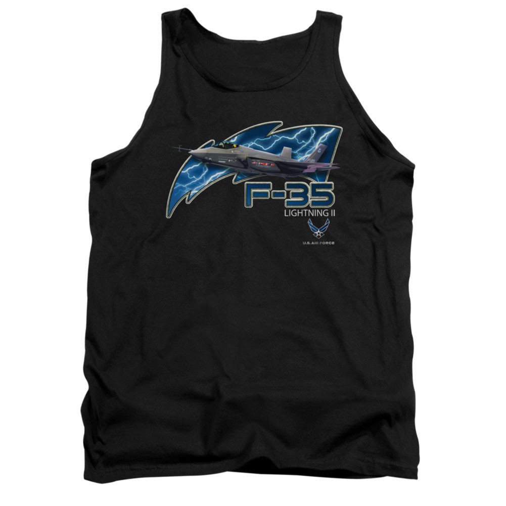 US Air Force F35 Black Mens Tank Top