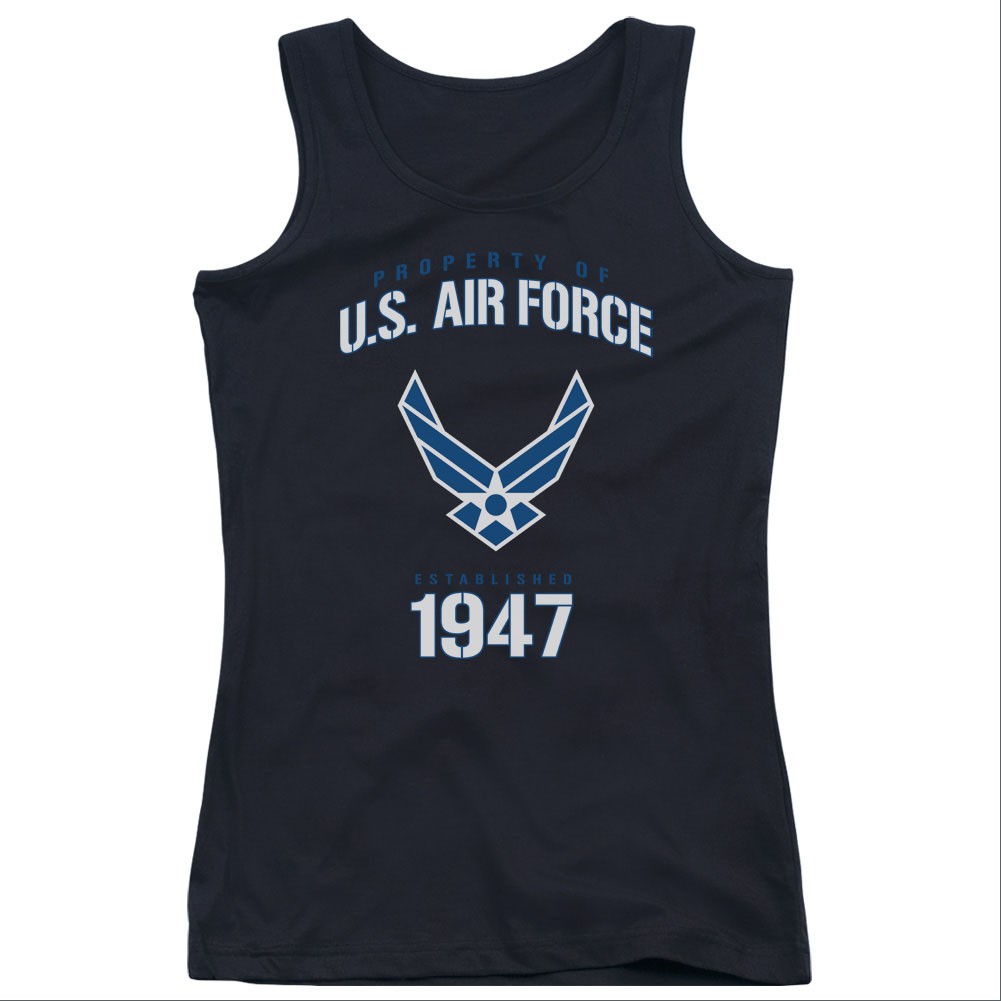 US Air Force Property Black Juniors Tank Top