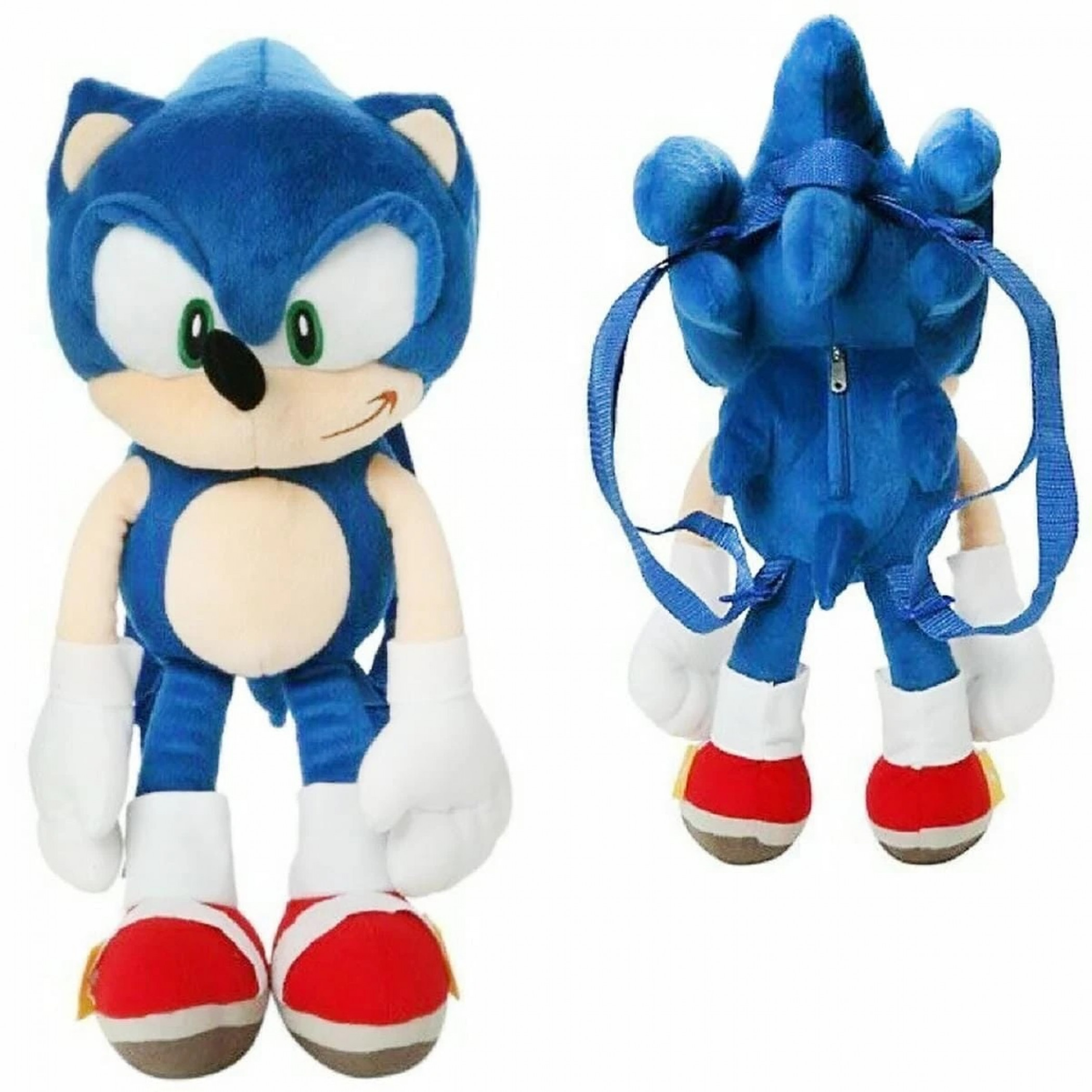 Sonic the Hedgehog 17' Plush Backpack, Blue