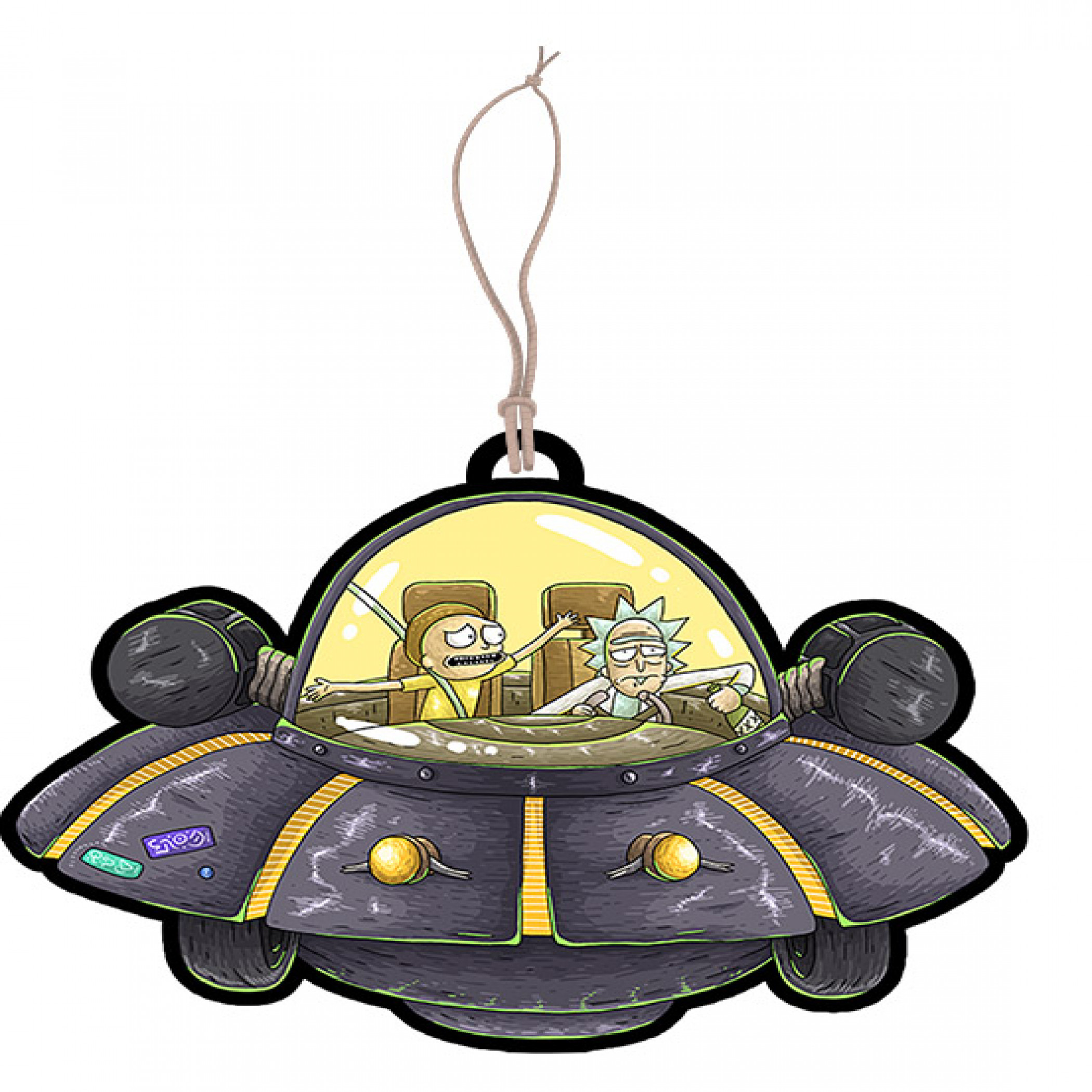 Rick and Morty Spaceship Air Freshener, Multi-Color