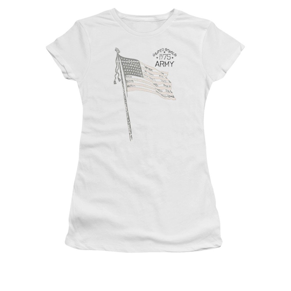US Army Tristar White Juniors T-Shirt