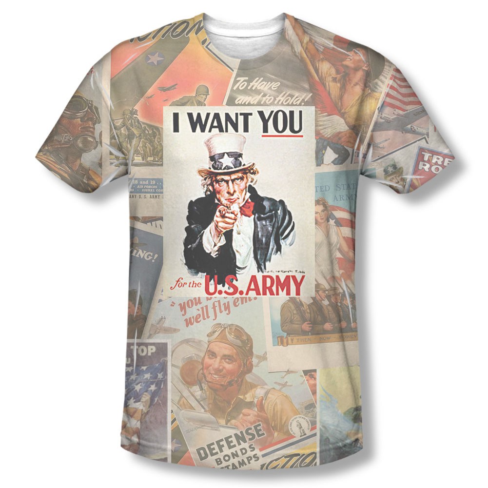 US Army Vintage Collage Sublimation T-Shirt