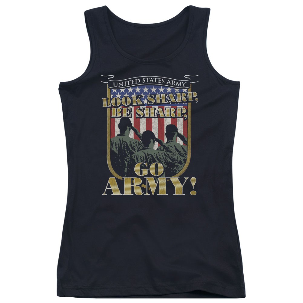 US Army Go Black Juniors Tank Top