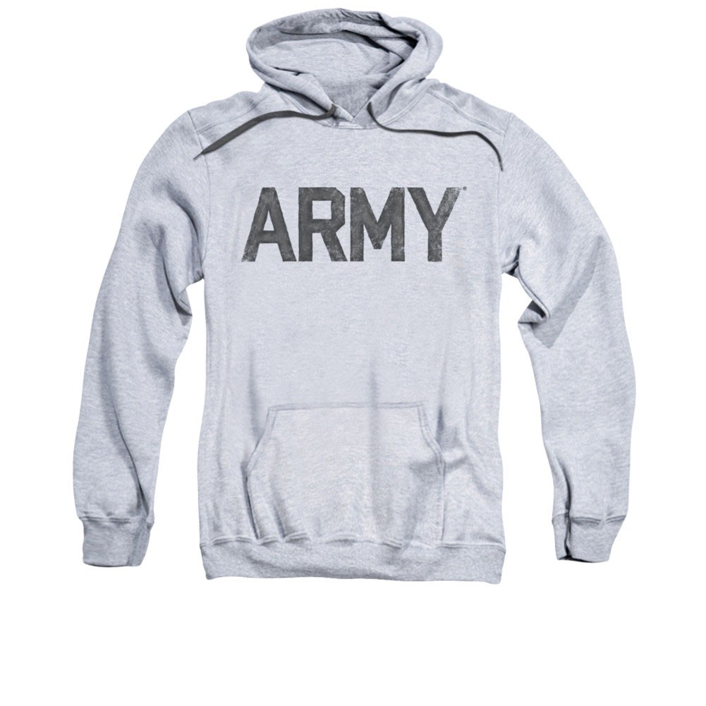 US Army Logo Gray Pullover Hoodie