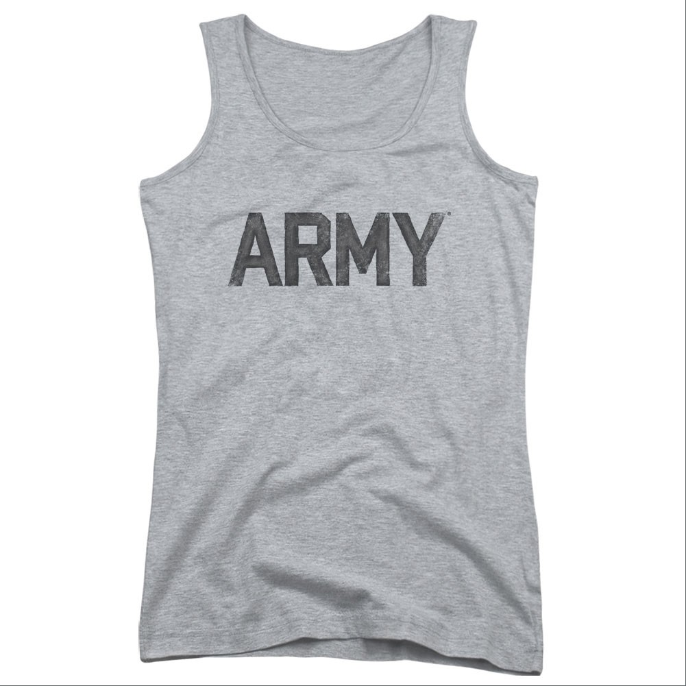 US Army Logo Gray Juniors Tank Top