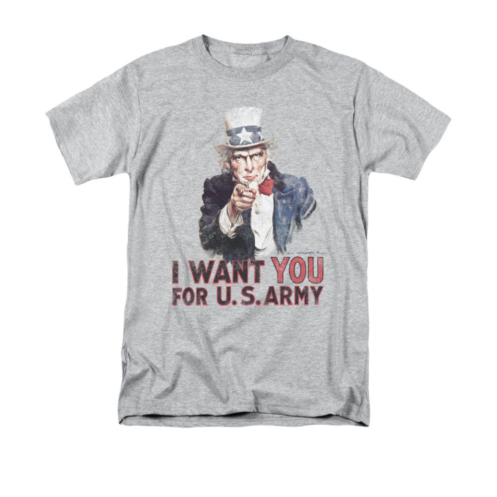 US Army I Want You Gray T-Shirt
