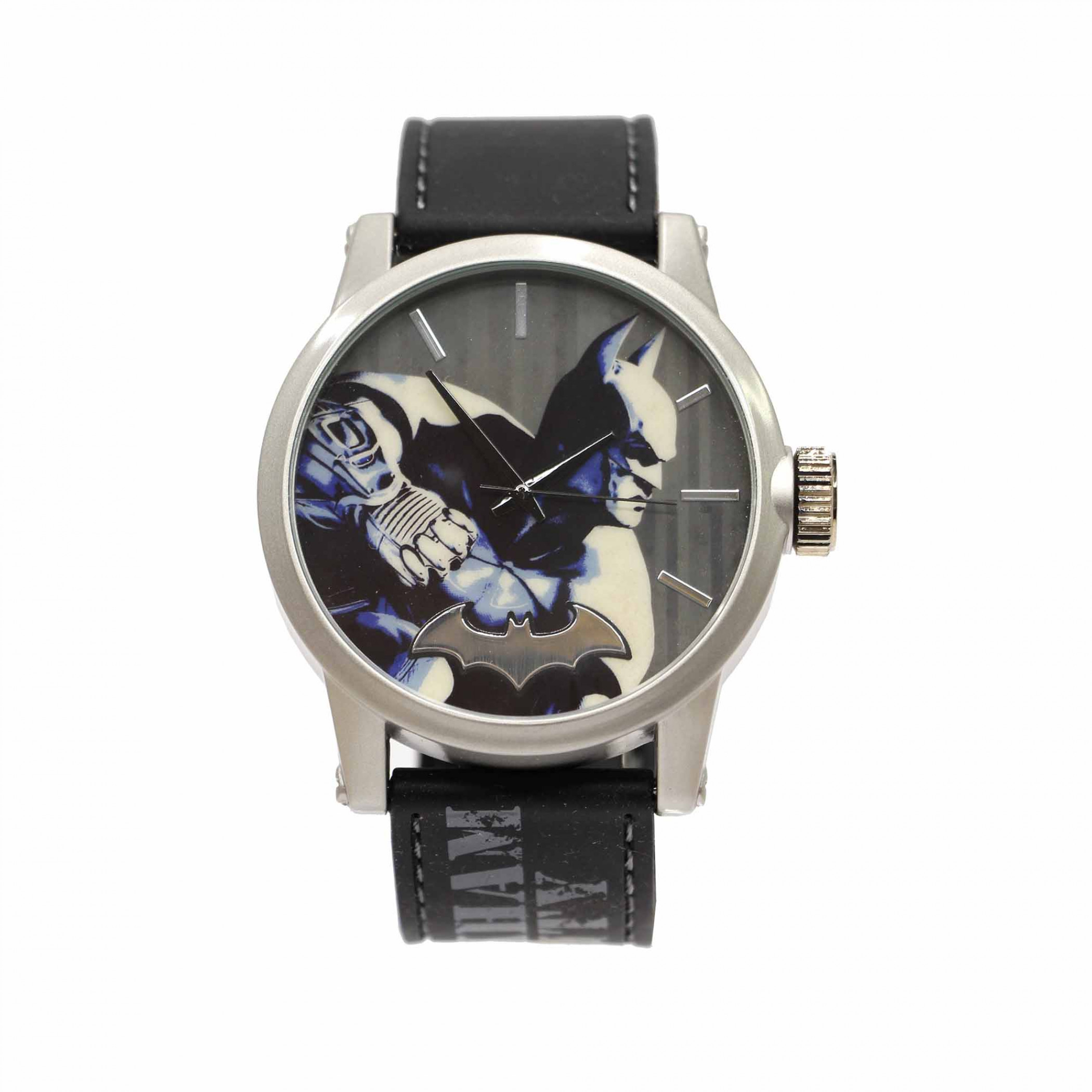 Batman Arkham City Watch with Rubber Straps, Black