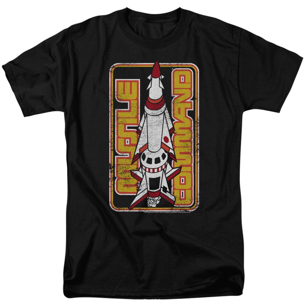 Atari Missile Command Men's Black T-Shirt, Black