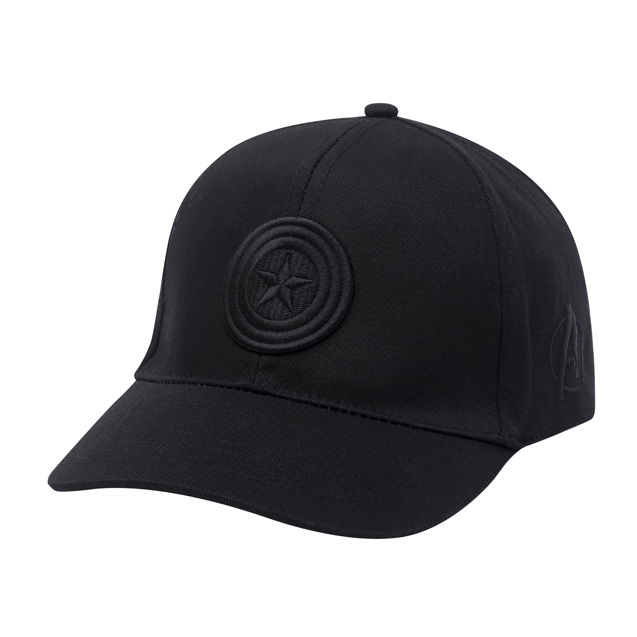 Avengers Captain America 3D Embroidered Snapback Hat, Black