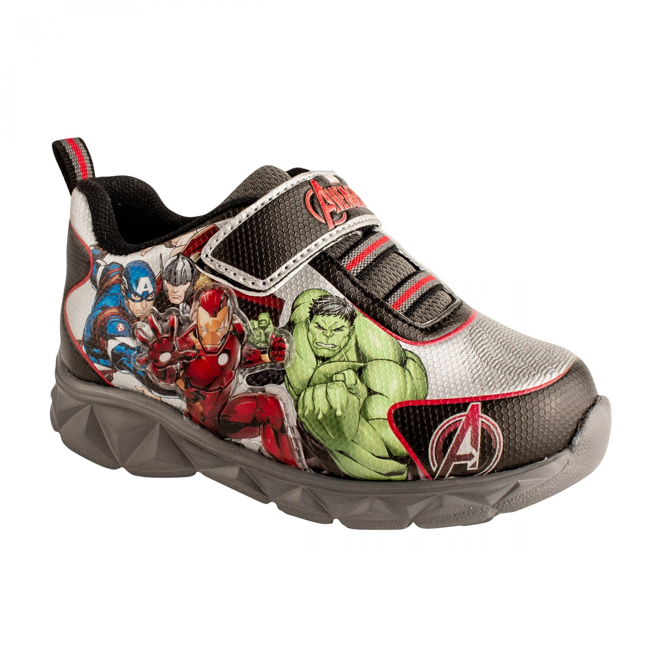 Avengers Heroes Stance Kids Light Up Shoes, Grey