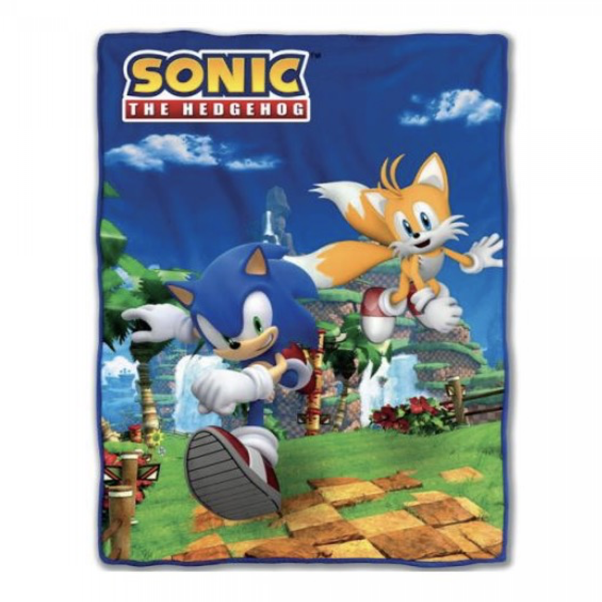 Sonic The Hedgehog and Tails 45 x 60 Fleece Blanket, Multi-Color