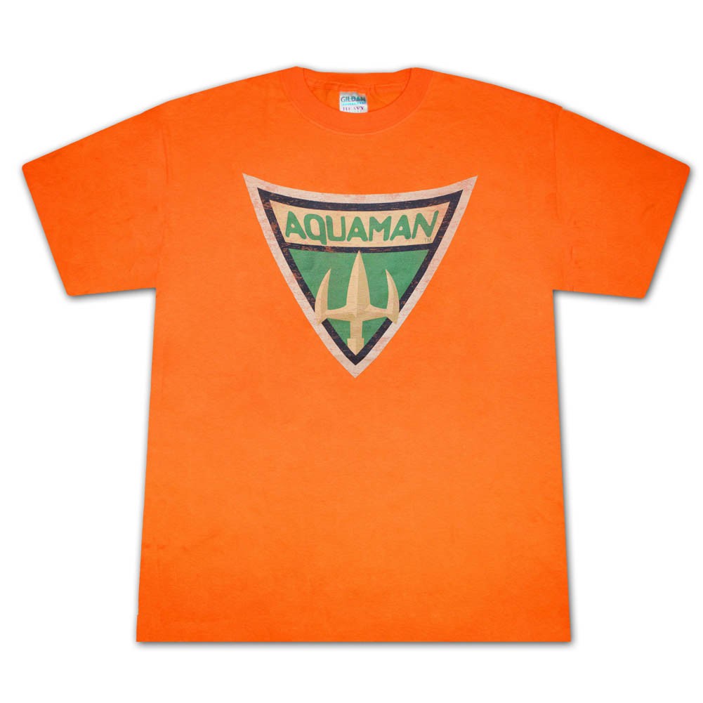 Aquaman Symbol T Shirt - Orange, Orange