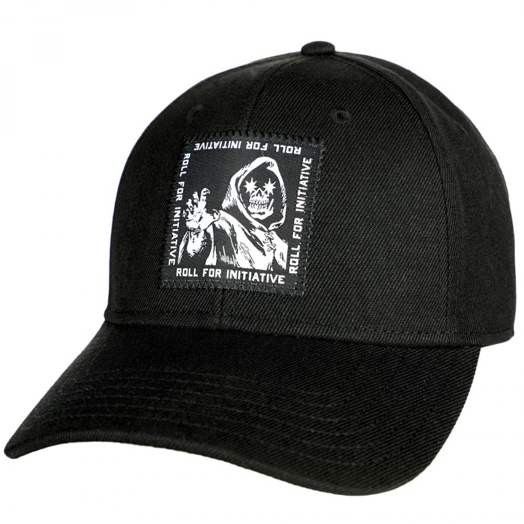 Dungeons and Dragons Roll For Initiative Curved Bill Snapback Hat, Black