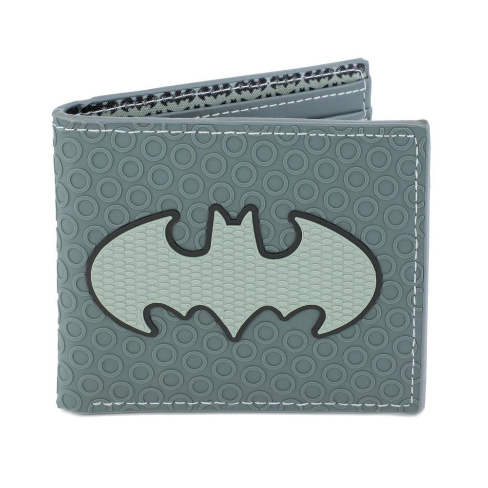 Batman Logo Grey Bifold Wallet, Grey